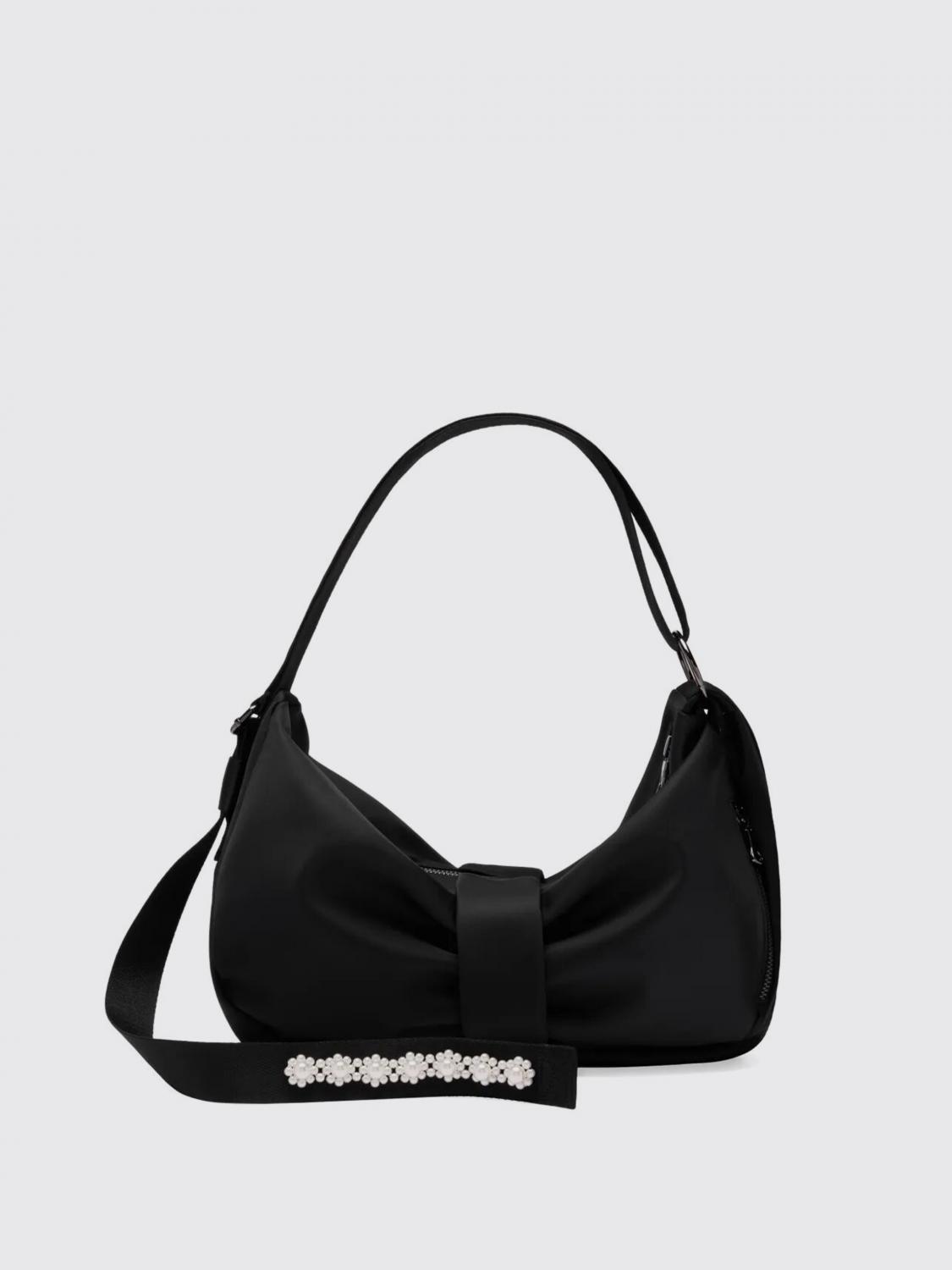 Simone Rocha Sling Bow Bag With Embroidered Bags In Black