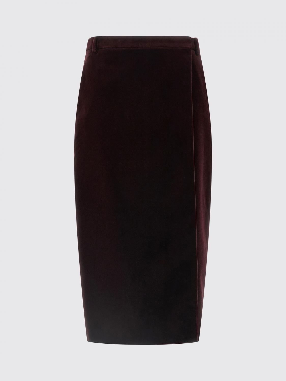 SAINT LAURENT Gonna midi in velluto