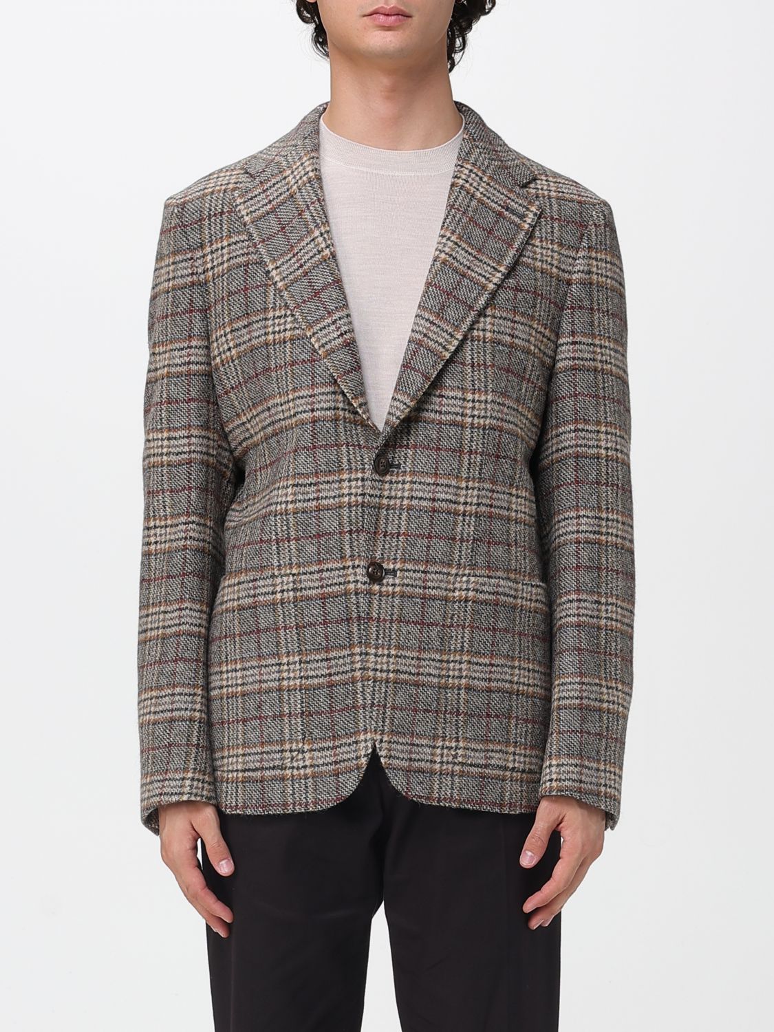 Fay Blazer  Men Color Brown In Gray