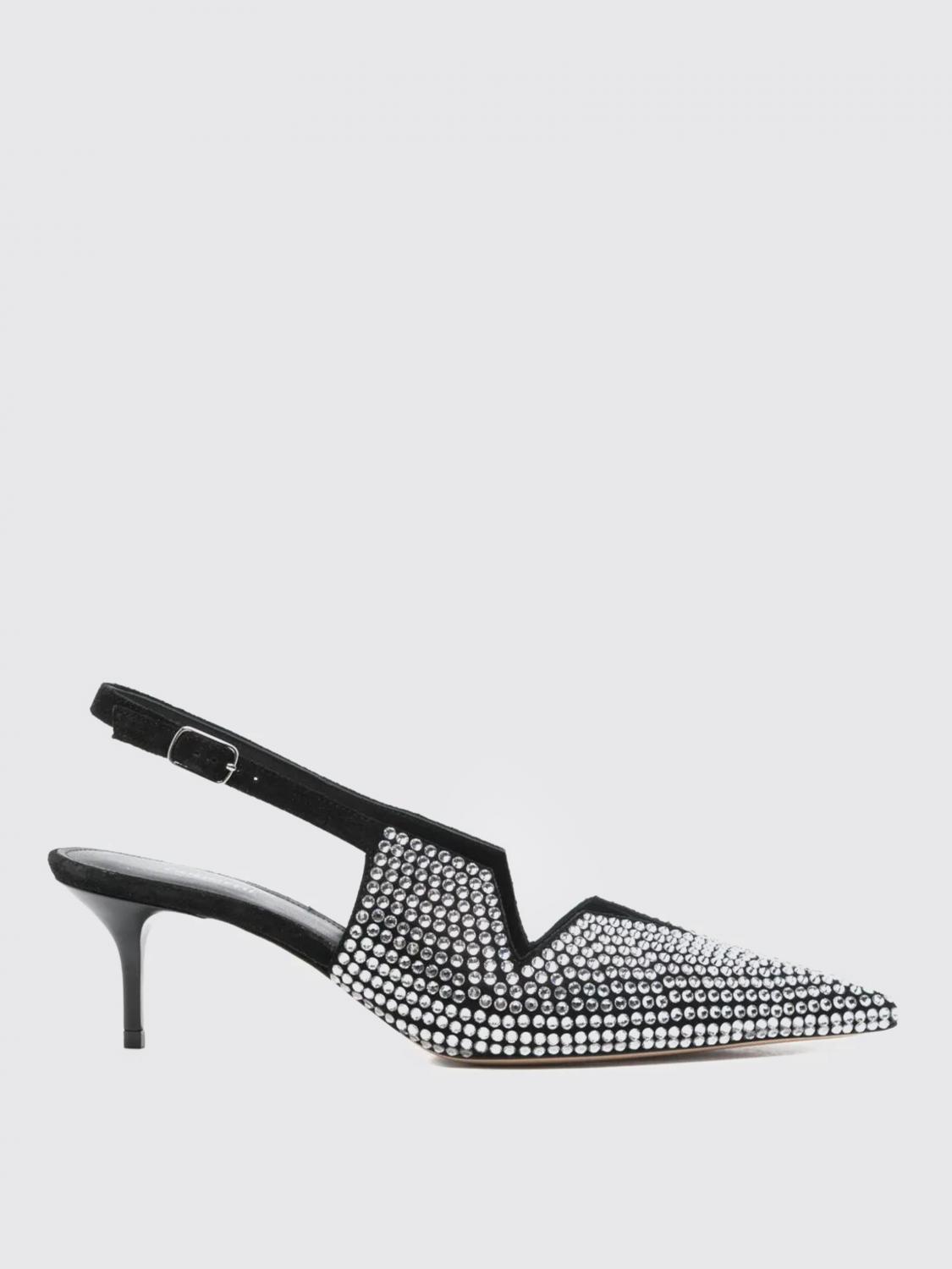 Coperni Crystal Embellished Star Cut Out Low Stiletto Shoes In Black