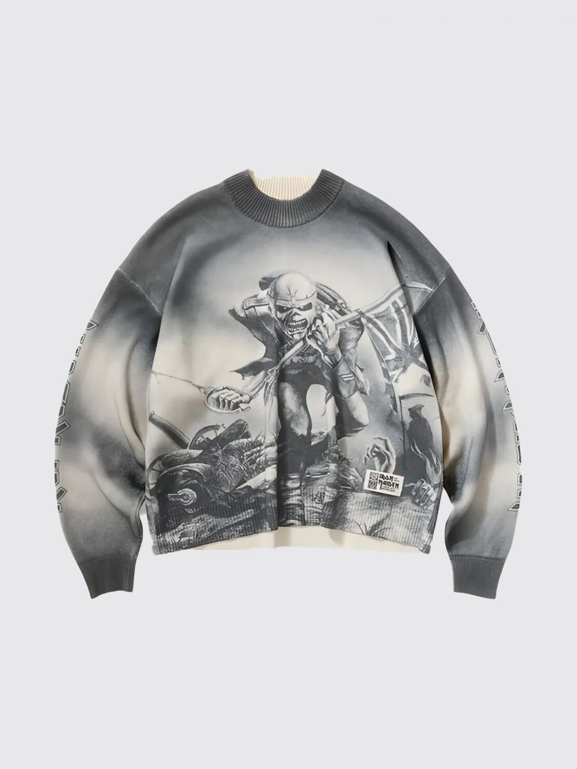 Represent Iron Maiden Trooper Knit In Gray