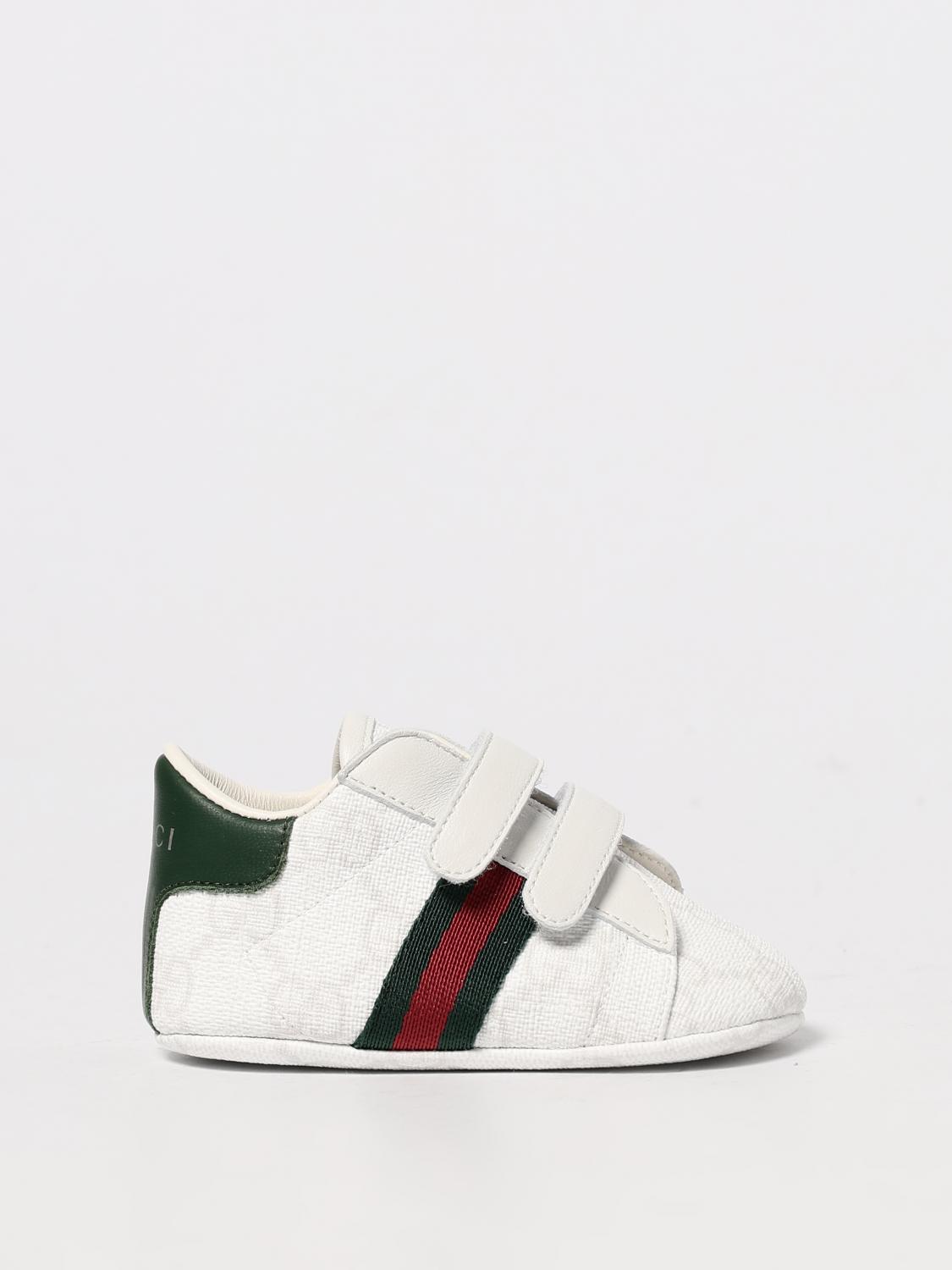 GUCCI Sneakers in nappa e cotone spalmato con monogram GG stampato