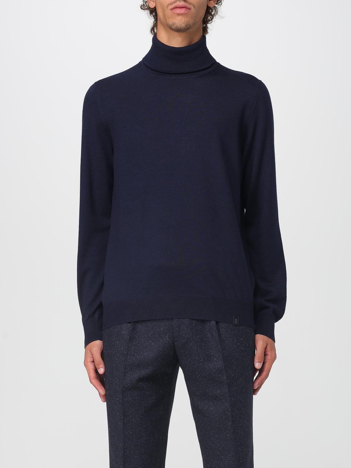Fay Sweatshirt Men Color Blue In Black