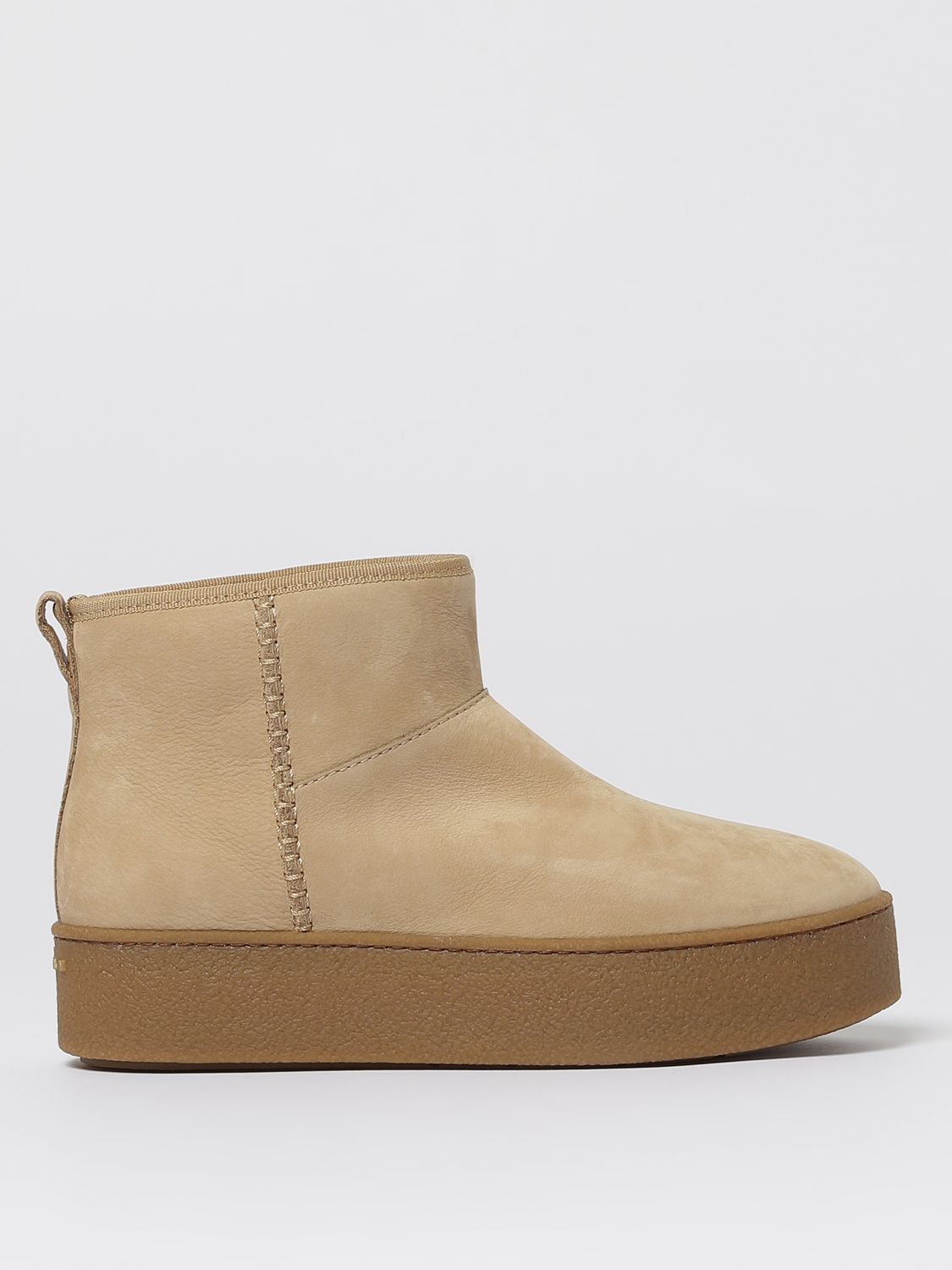 Hogan Ankle Boots Platform Sole In Neutral