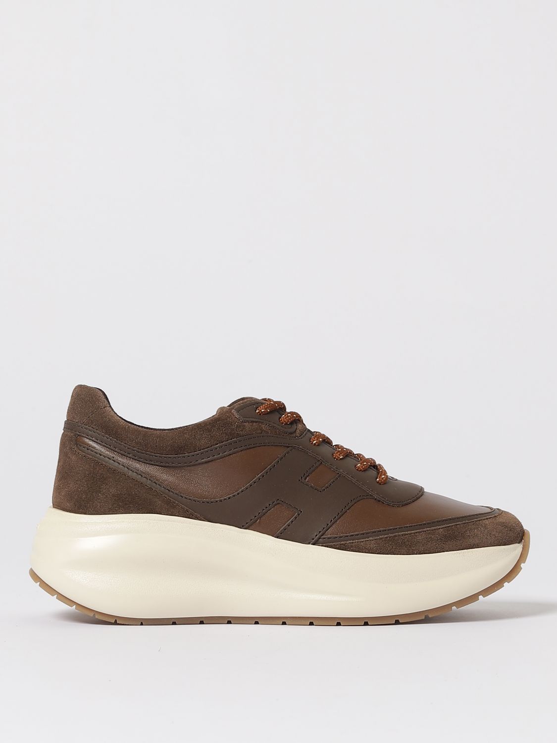 Hogan H696 Suede Sneakers In Brown