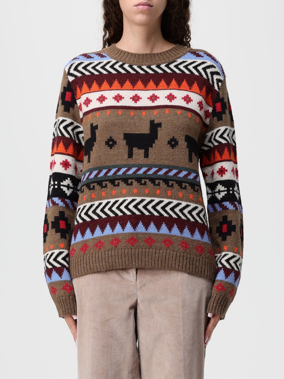 Weekend Max Mara Sweater Woman In Brown