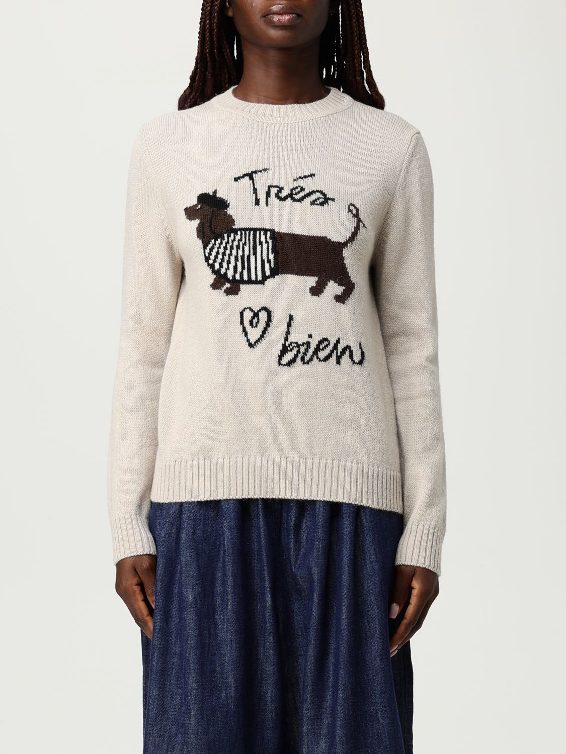 Weekend Max Mara Sweater Woman In Sand