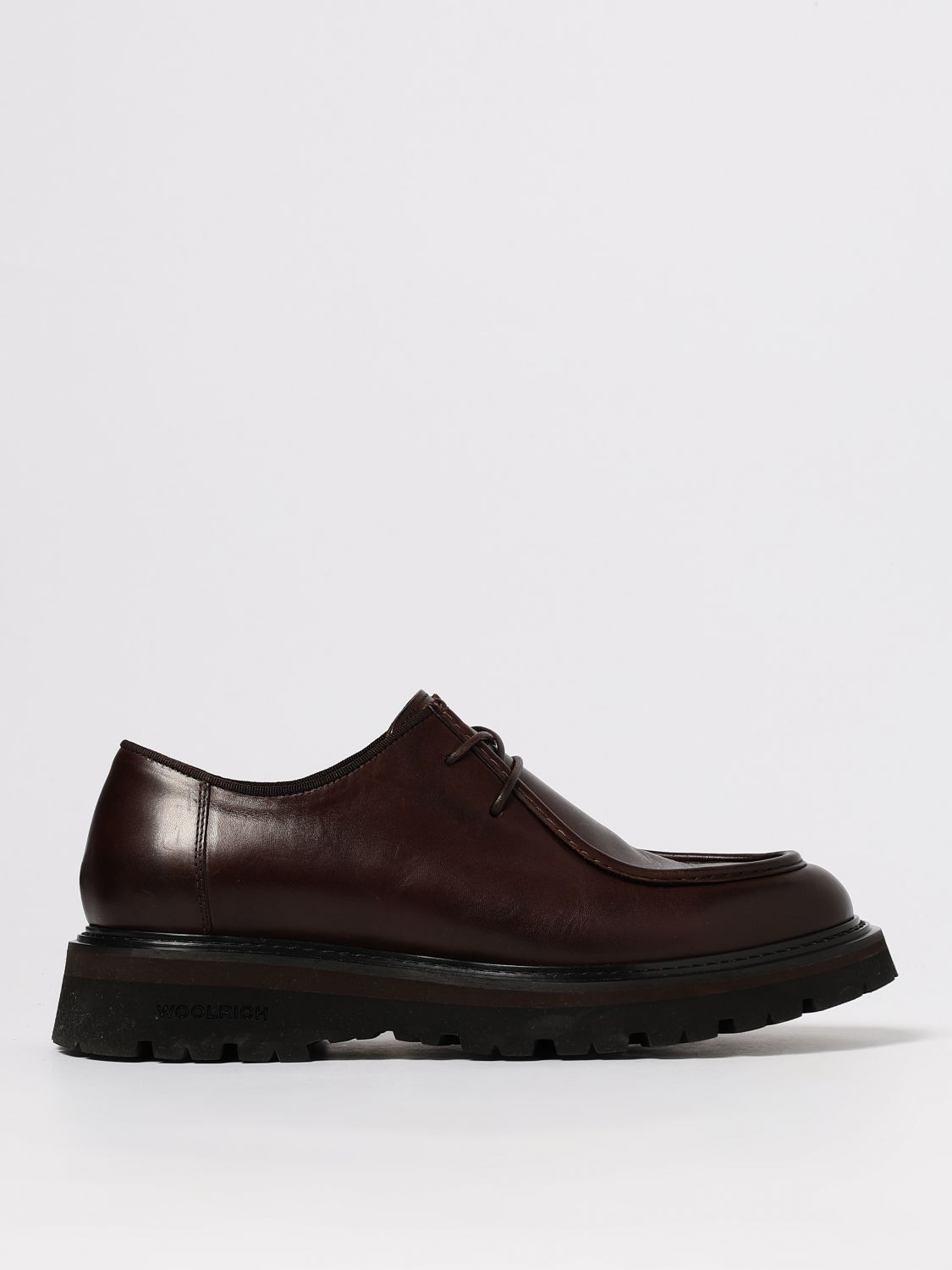 Woolrich Leather Paraboot Shoe In Black