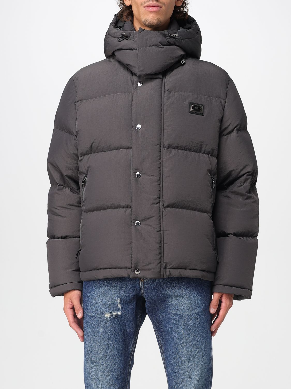 Dolce & Gabbana Jacket Men Color Charcoal In Gray