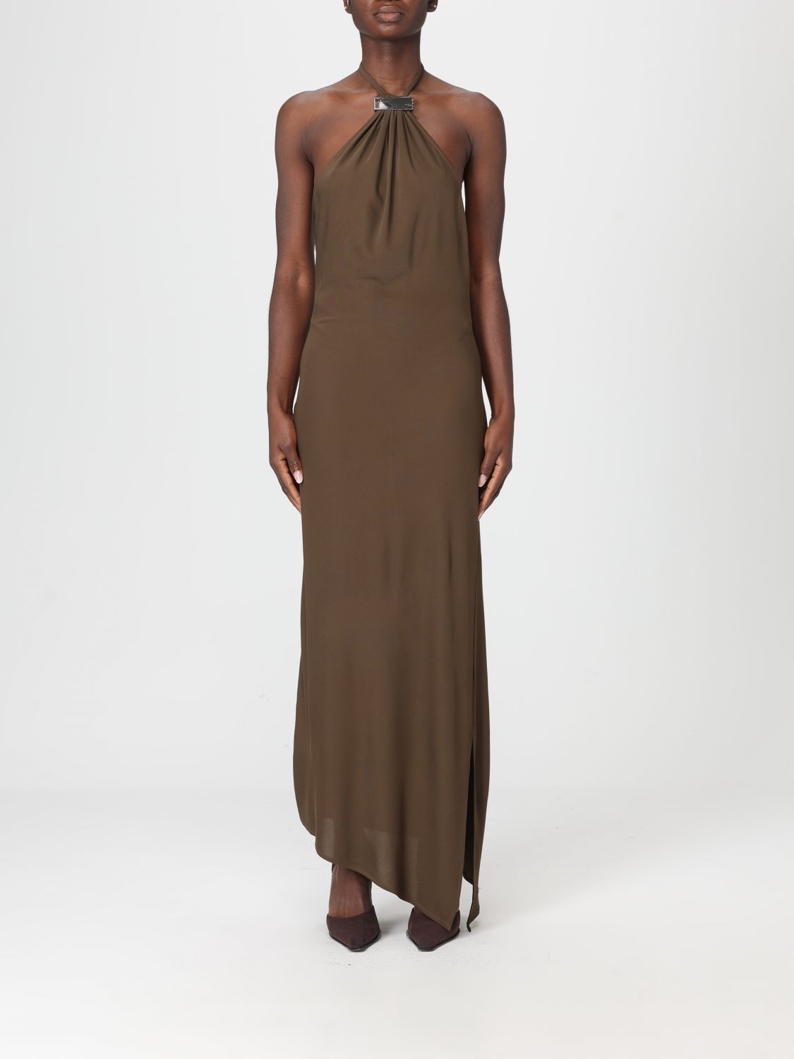 Attico Dress The  Woman Color Military In Brown