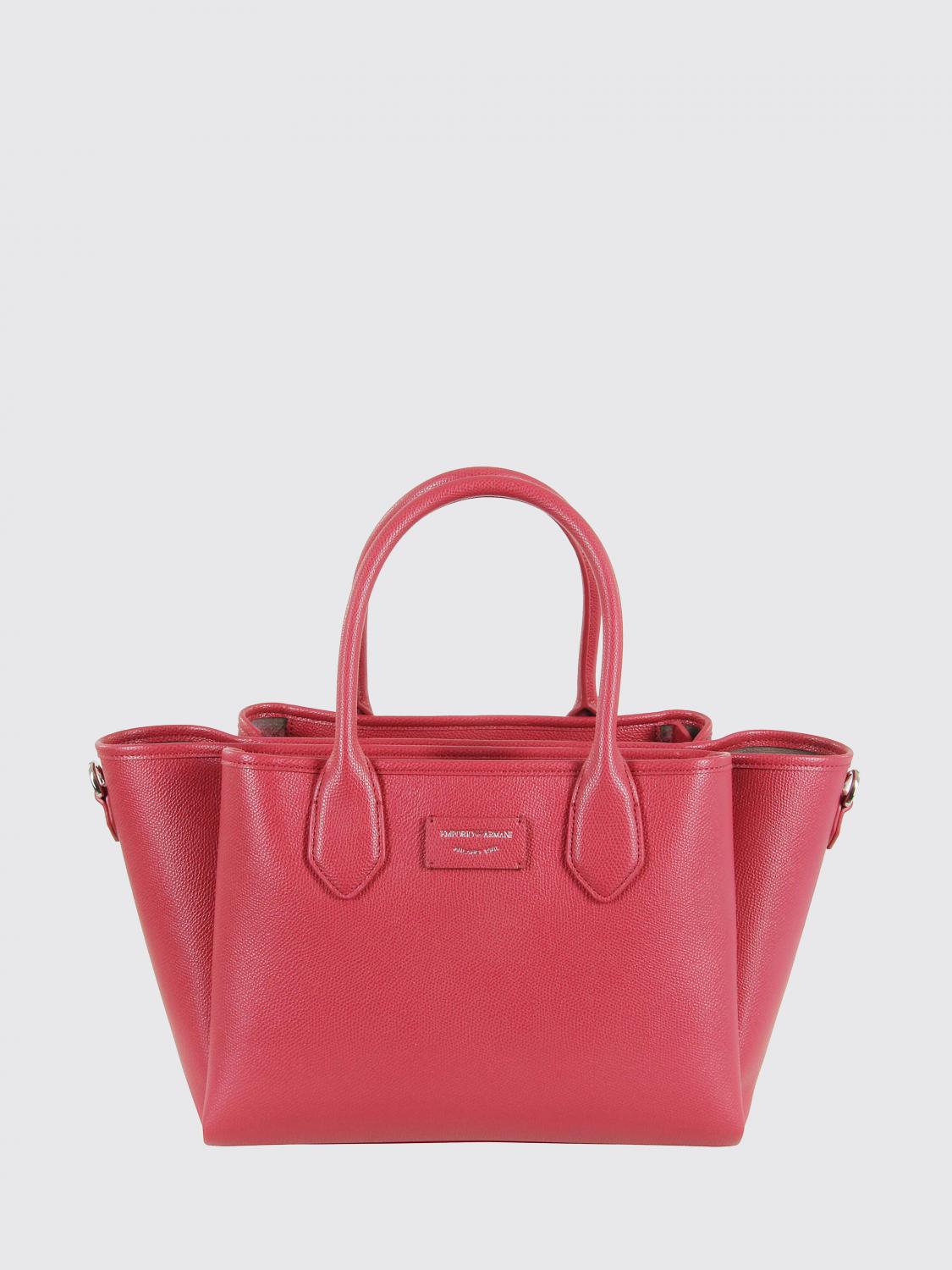 Emporio Armani Shopping Bag In Red