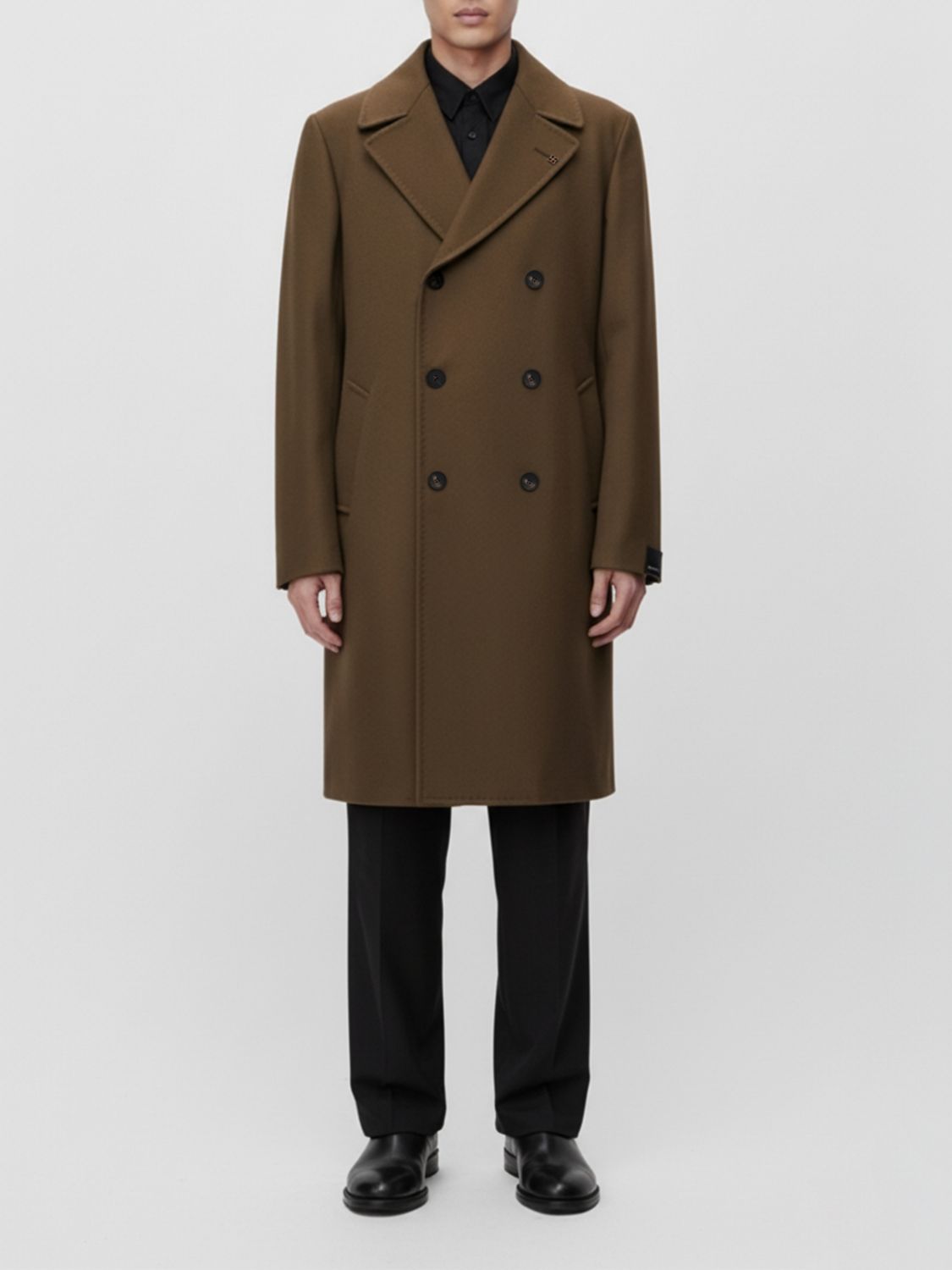 Tagliatore Unlined Coat Bruce Long In Brown