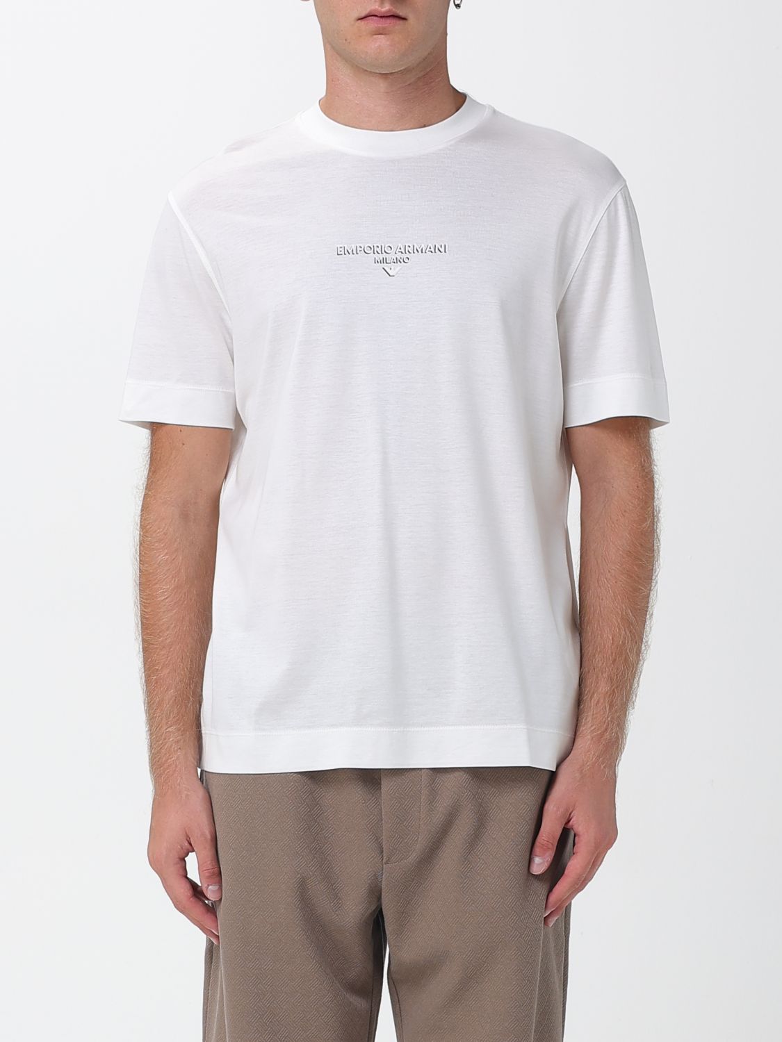 Emporio Armani Ανδρών Άσπρο T-Shirt Men Color