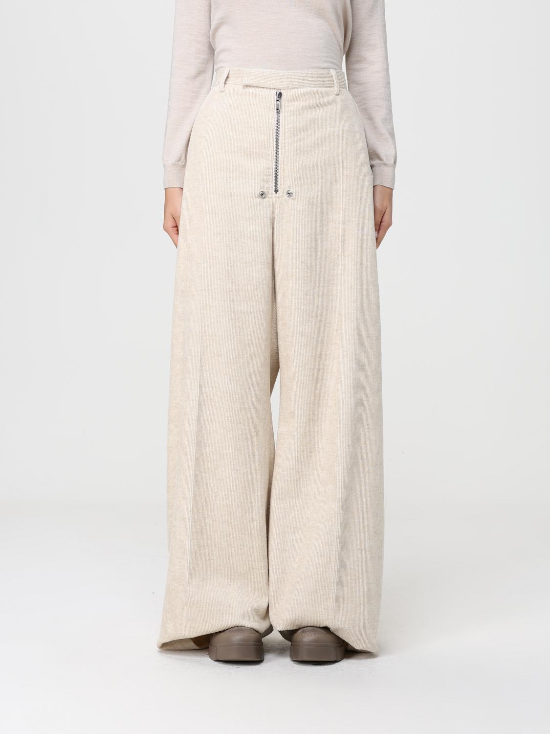 Rick Owens Trousers Wide-leg Button Detail In Brown