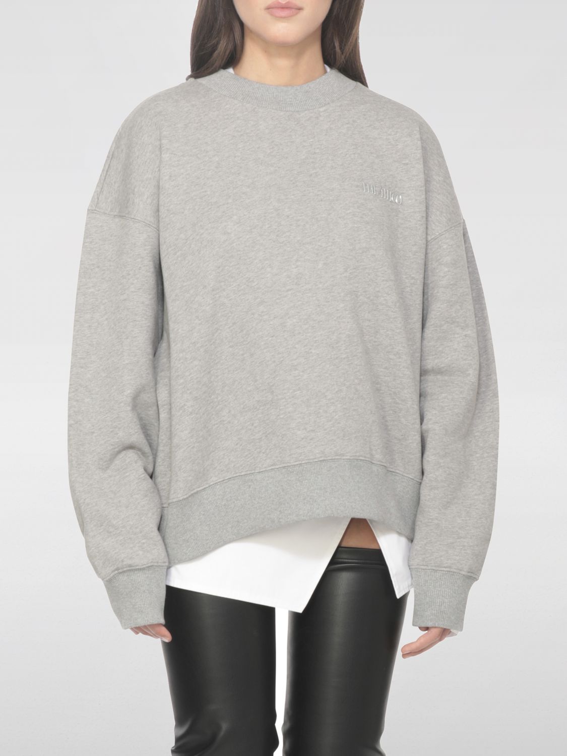 Attico Sweatshirt The Woman Color Grey In Gray