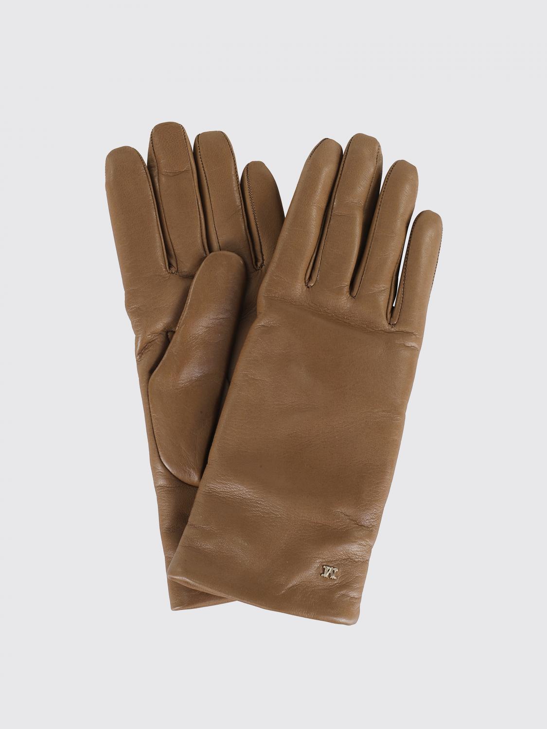 Max Mara Gloves Woman In Gray