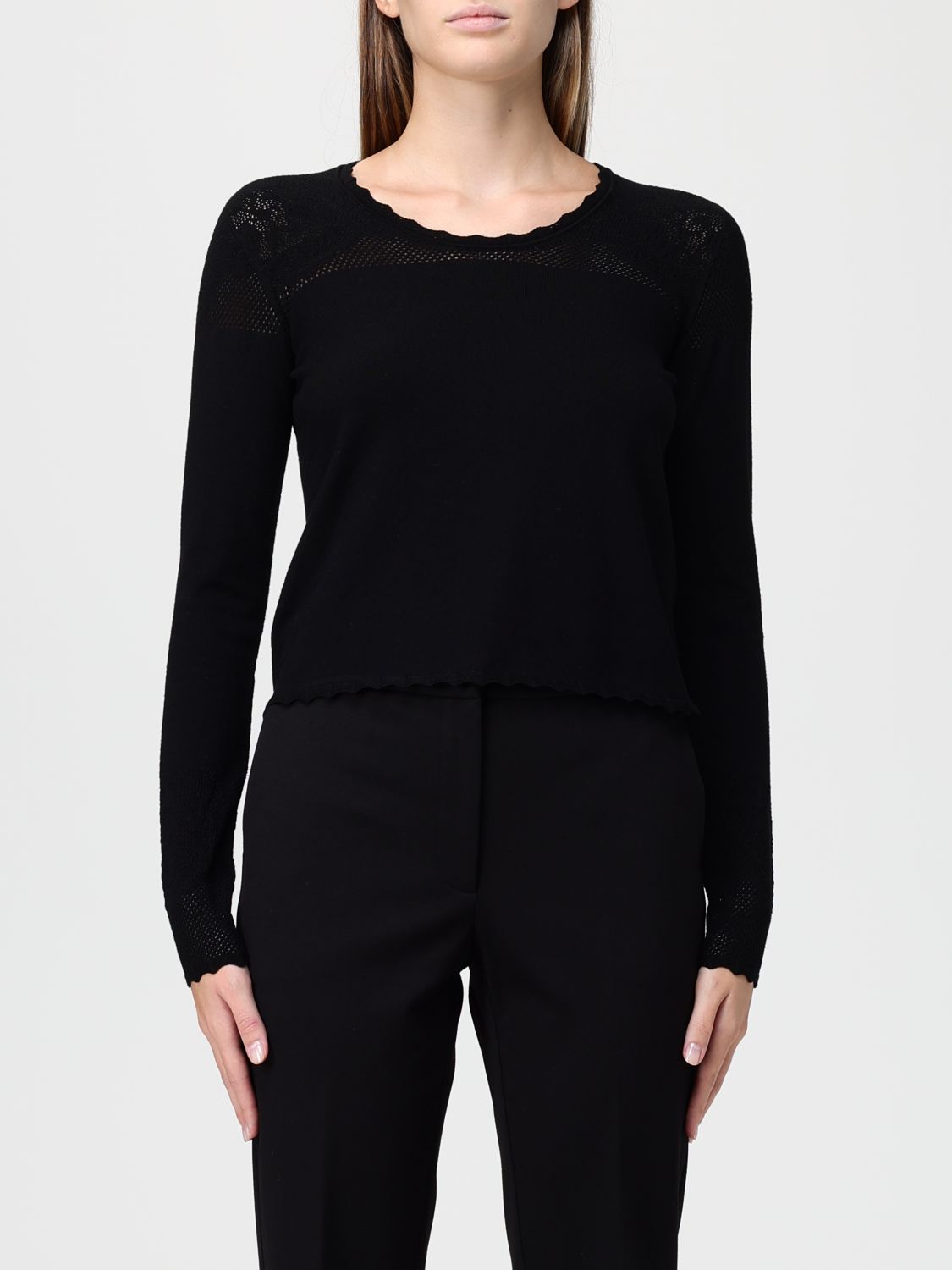 Twinset Top Woman Color Black In Black