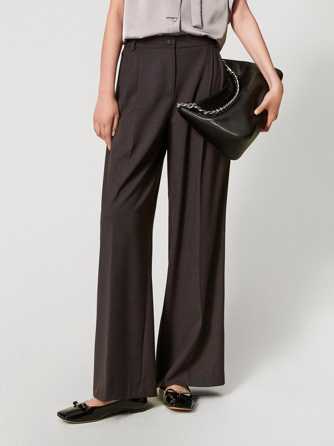 Twinset Pants  Woman Color Grey In Brown