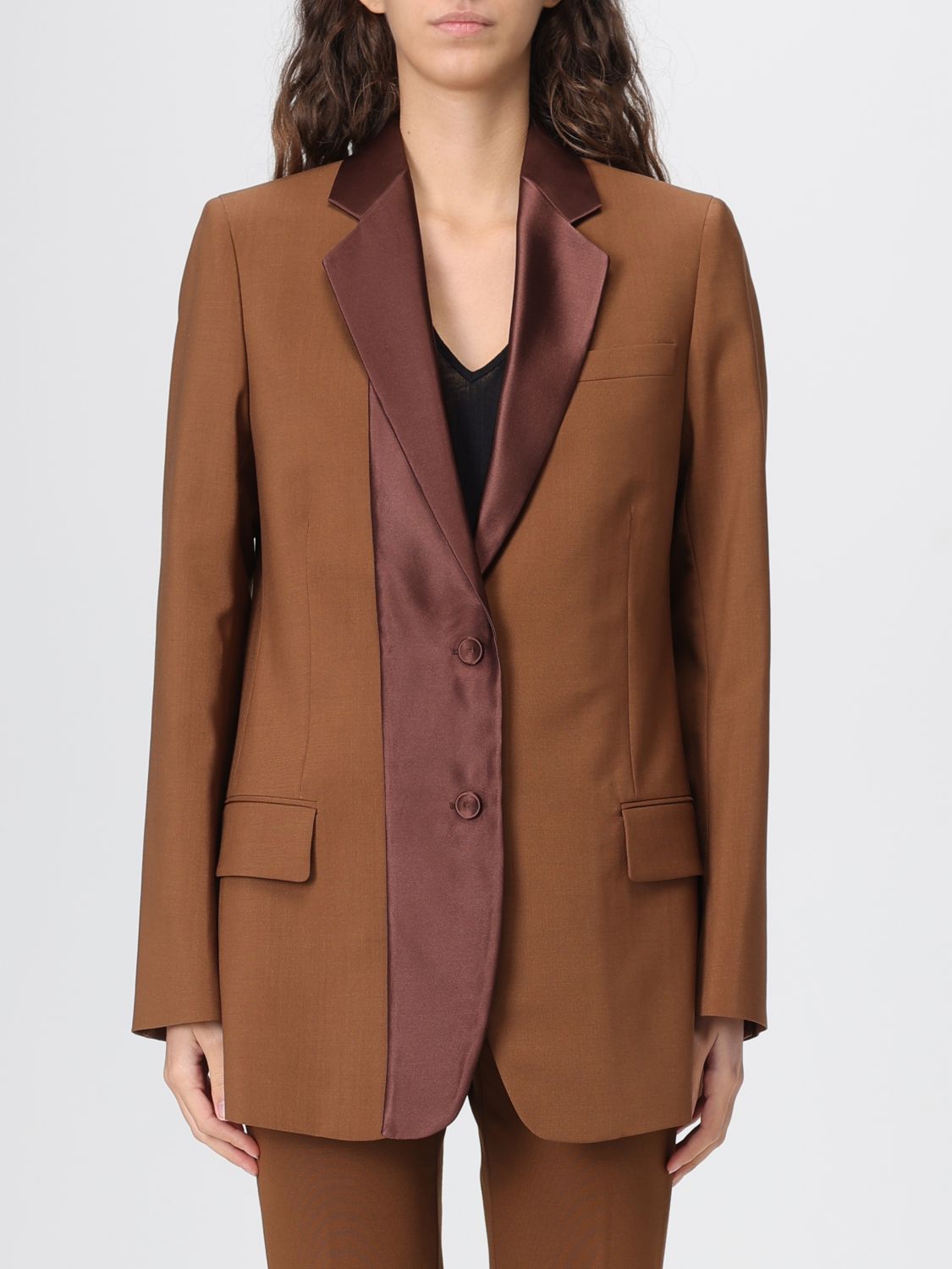 Jacket FENDI Woman color Brown