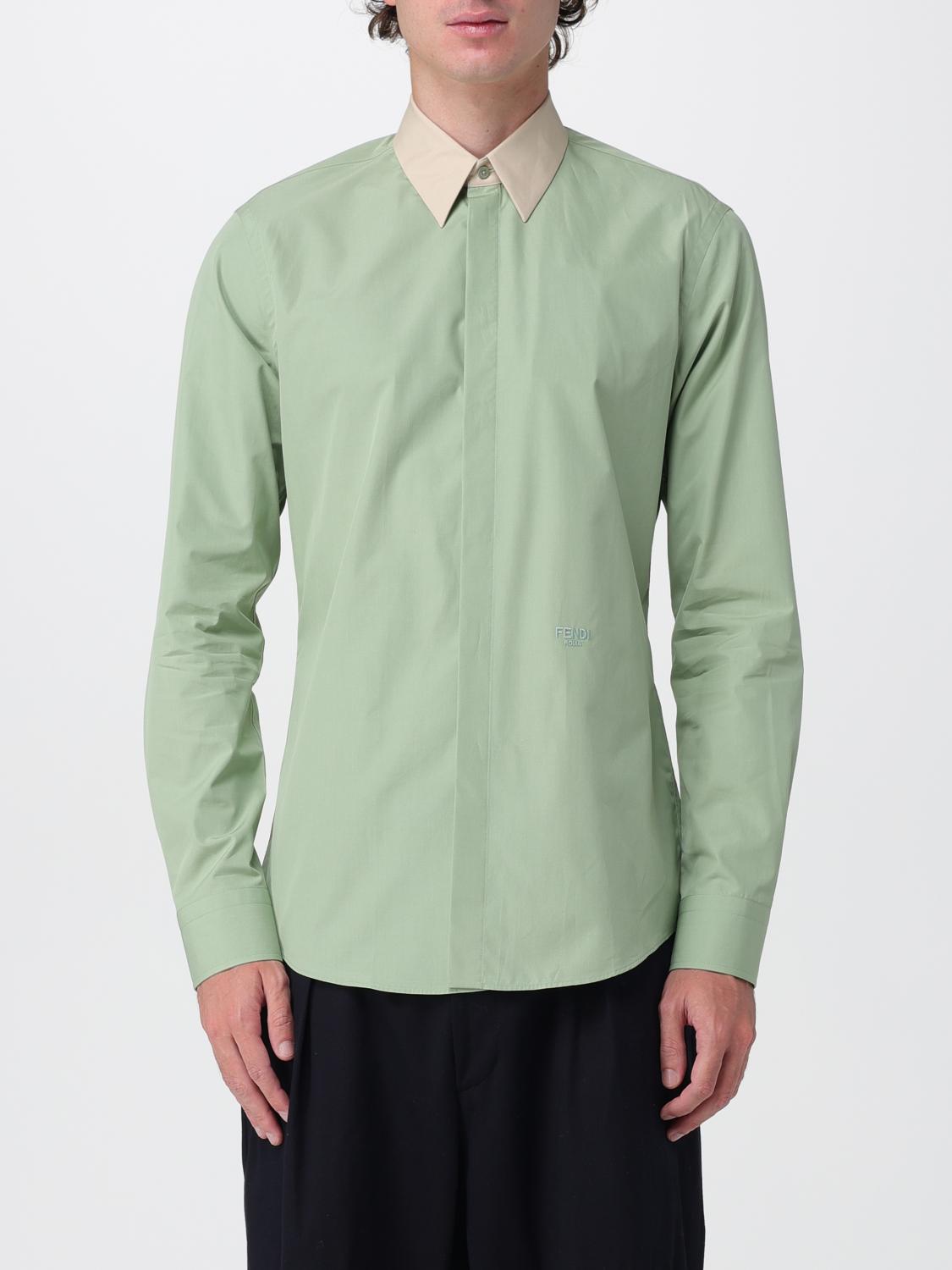 FENDI FENDI Shirt Men color Water　FENDI シャツ メンズ カラー Water