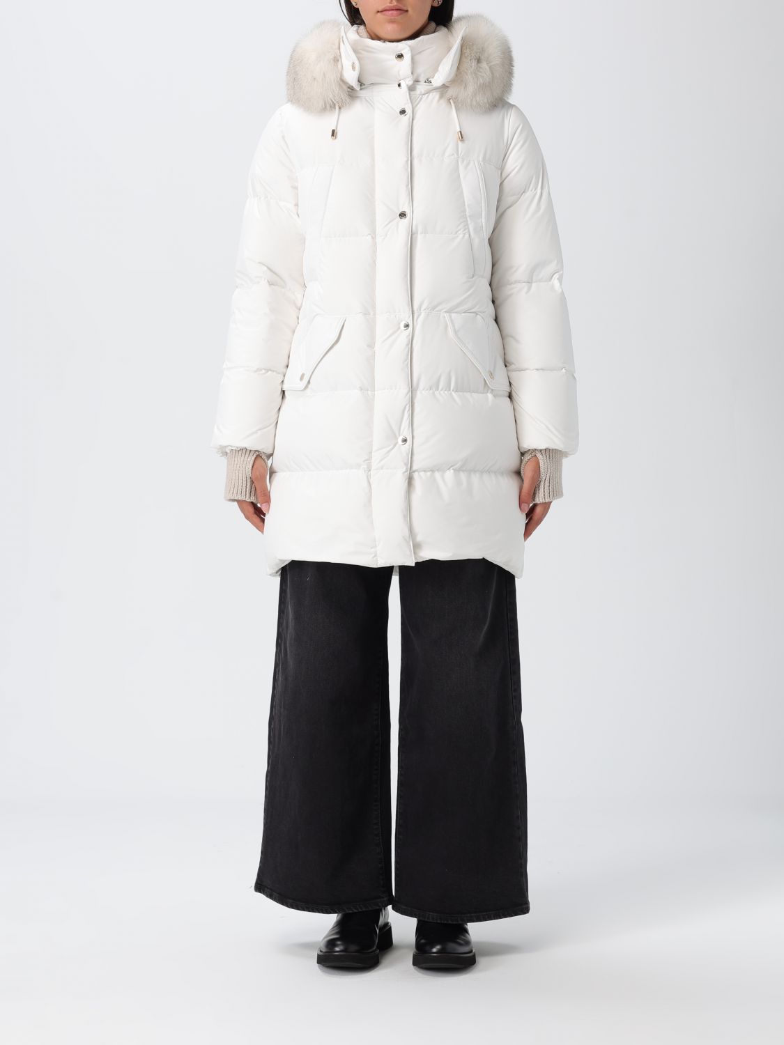Moorer Jacket  Woman Color White In Neutral