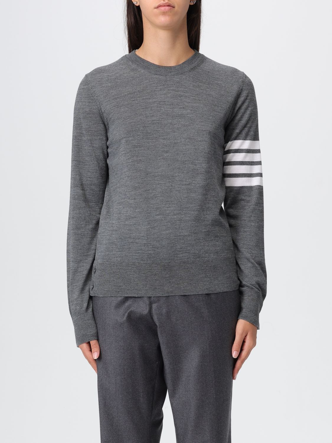 Thom Browne Sweaters Med Grey In Gray