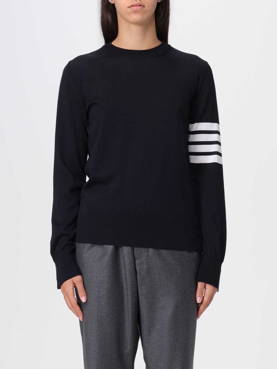Thom Browne Sweater Woman Color Blue In Blue