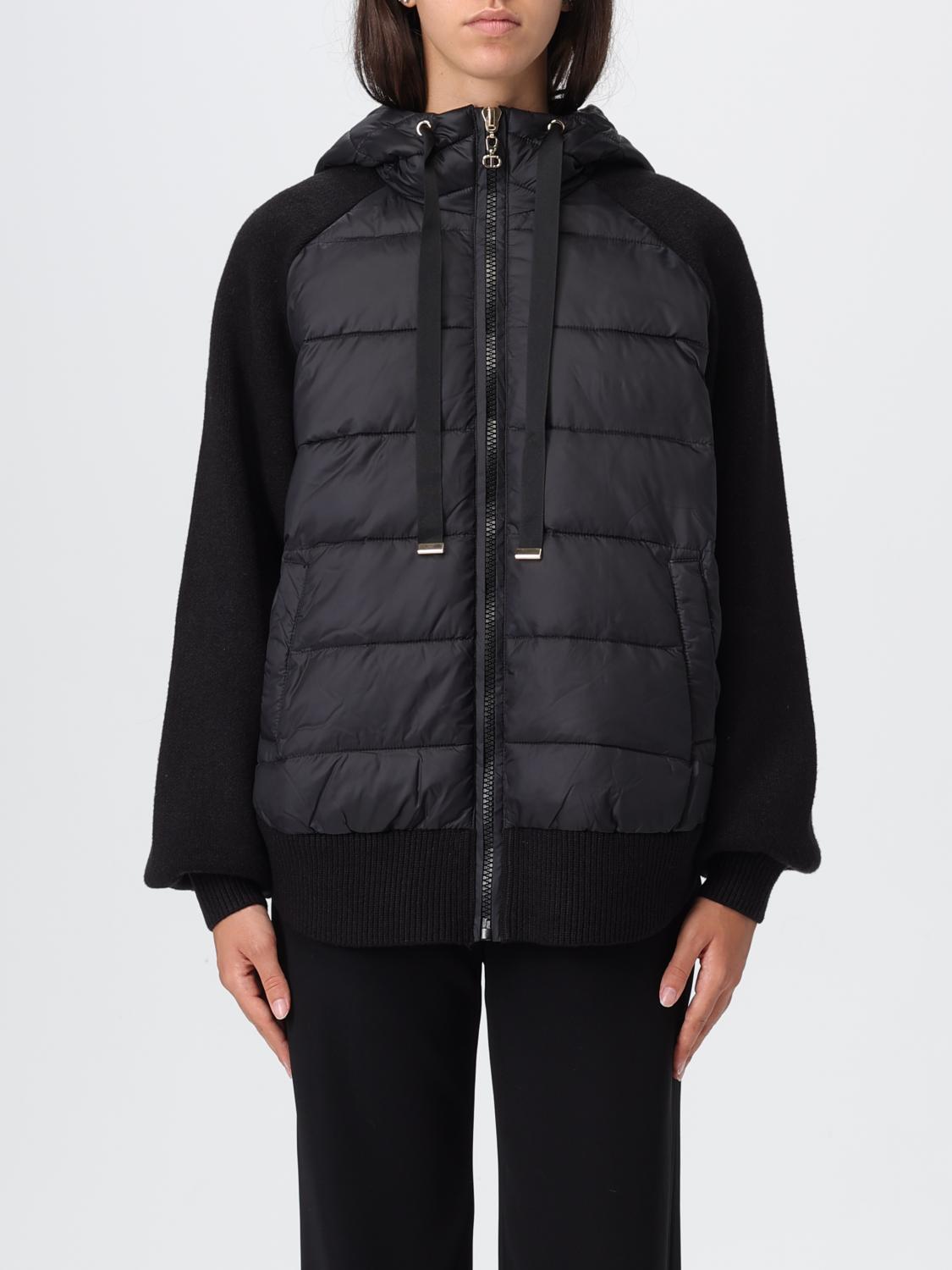 Twinset Twin-set Quilted Polyamide Jacket In Blue