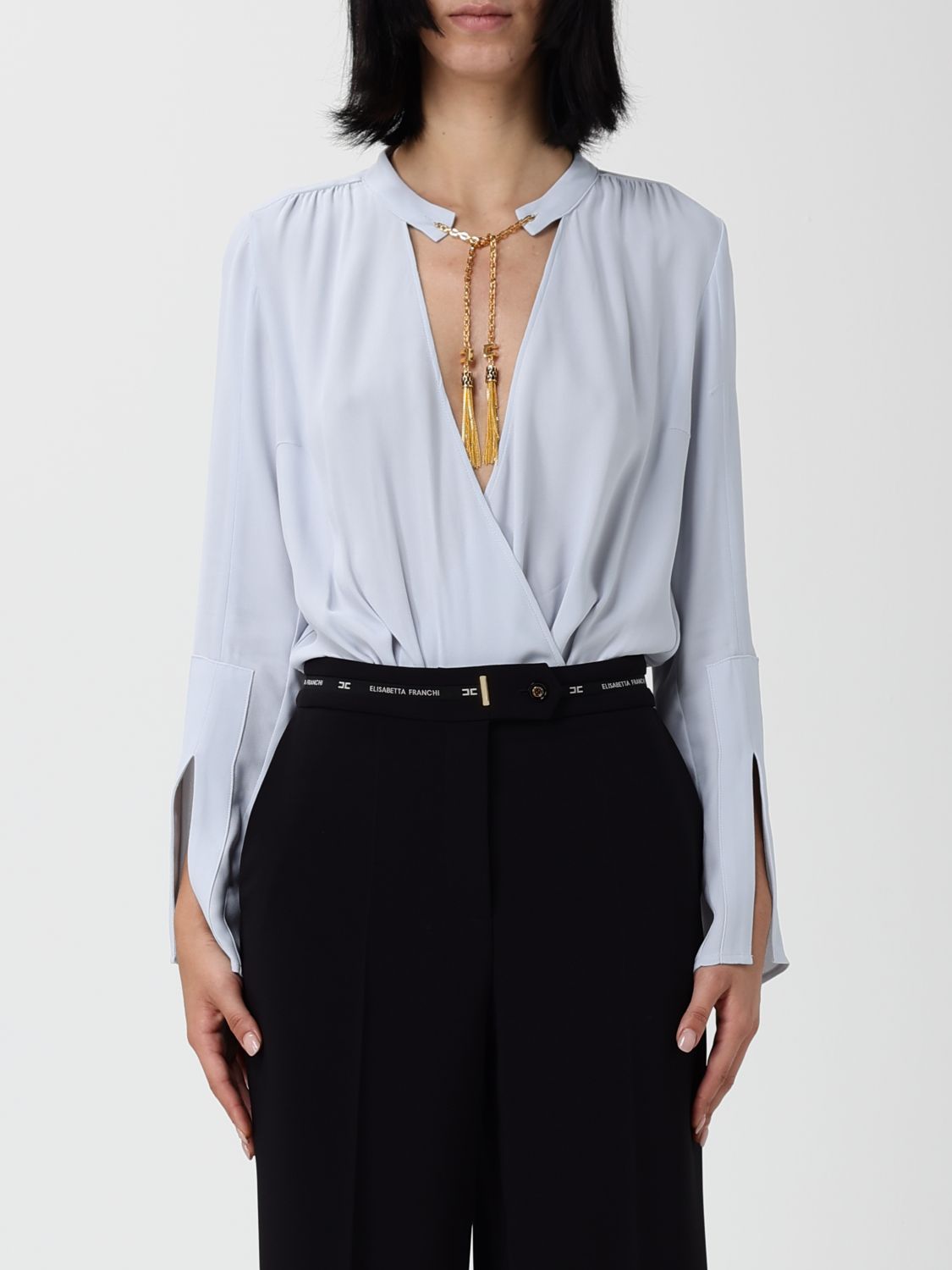 Elisabetta Franchi Top  Woman Color Ice In White