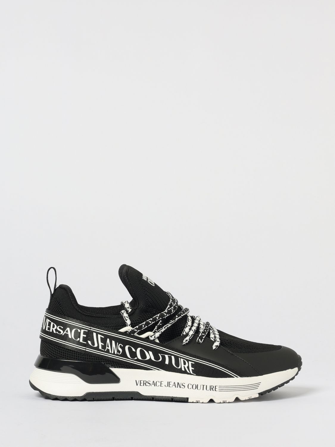 Versace Jeans Couture Sneakers  Woman Color Black In Animal Print