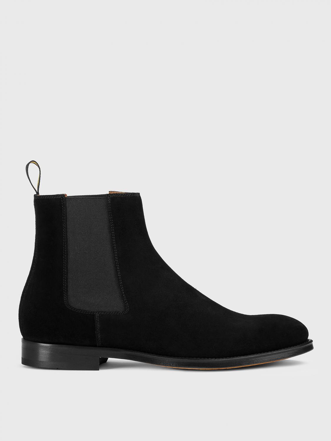 Doucal's Man Ankle Boots Black Size 9.5 Leather In Black
