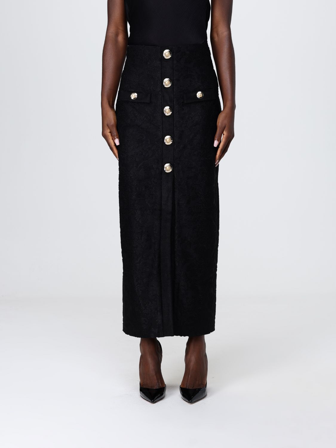 Balmain Skirt  Woman Color Black In Black