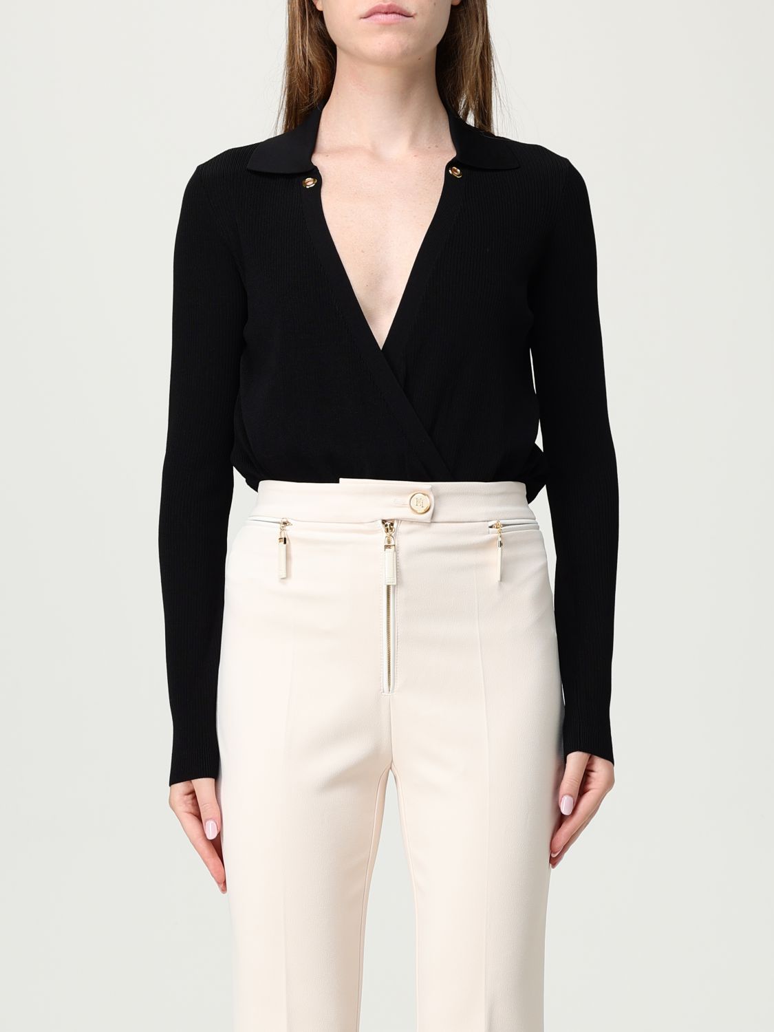 Elisabetta Franchi Bodysuit  Woman Color Black In Black