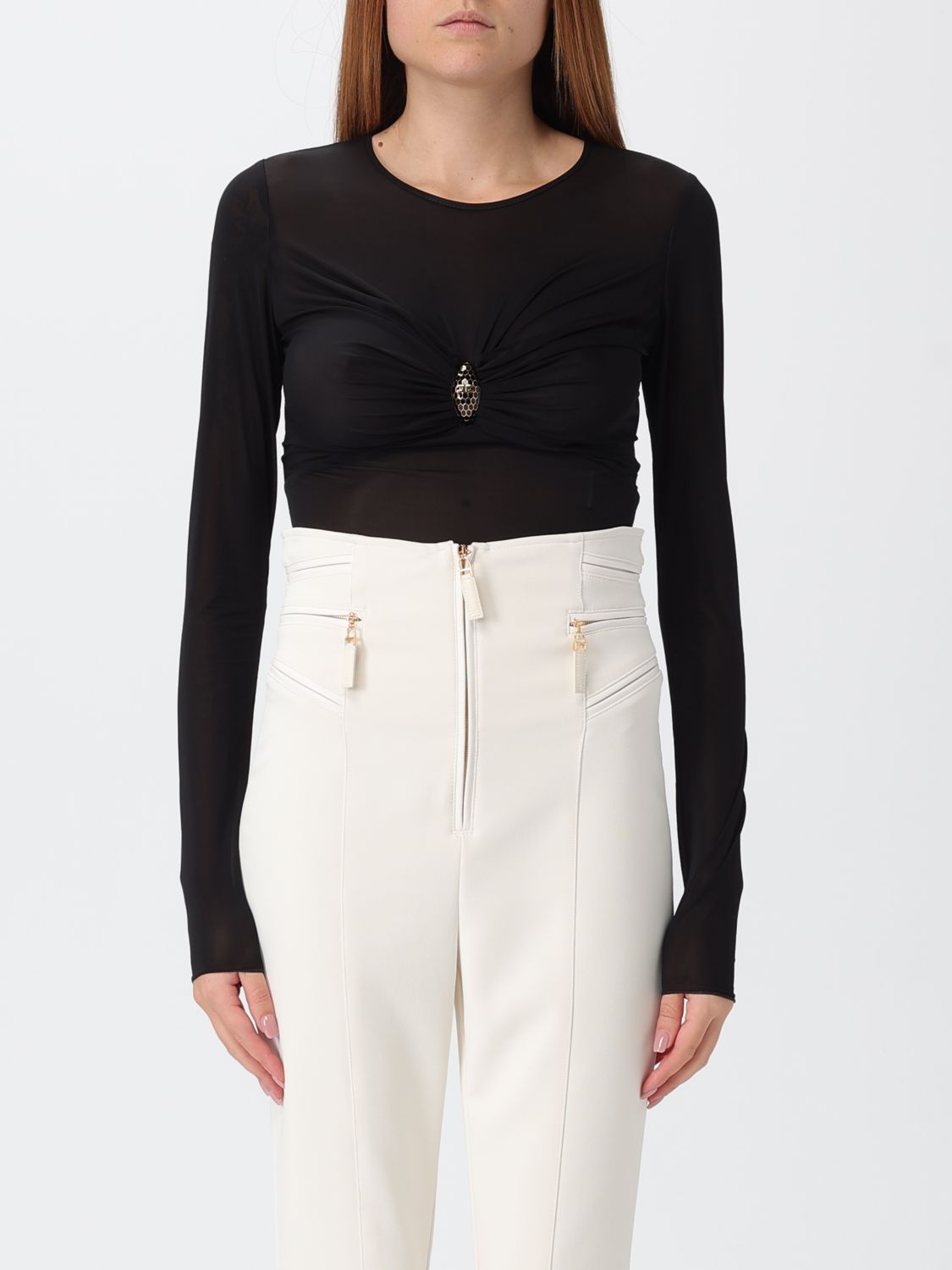 Elisabetta Franchi Bodysuit  Woman Color Black In Black