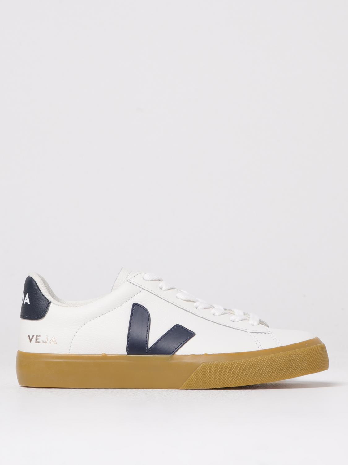 Veja Campo Leather White Nautico Natural Trainers In White