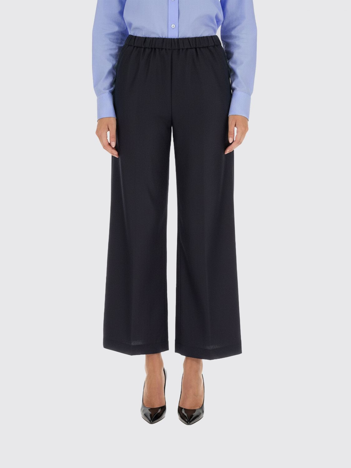 Aspesi Wool Pants In Blue