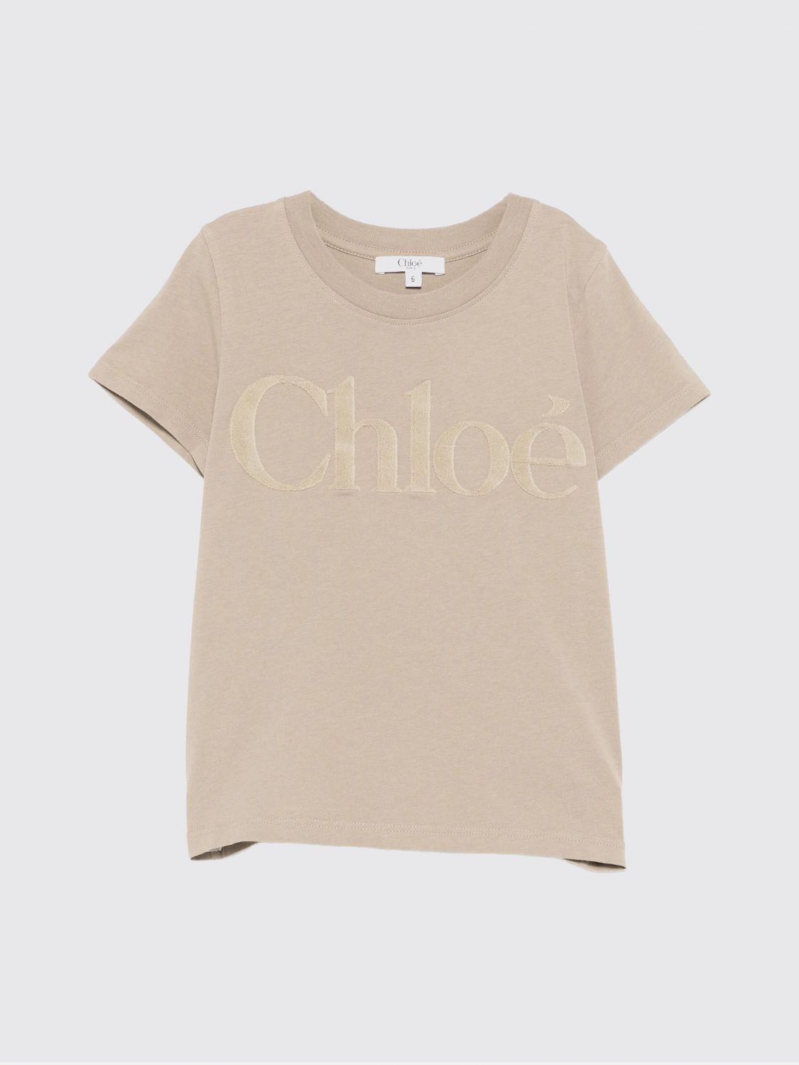 Chloé Logo-appliqué T-shirt In Neutral