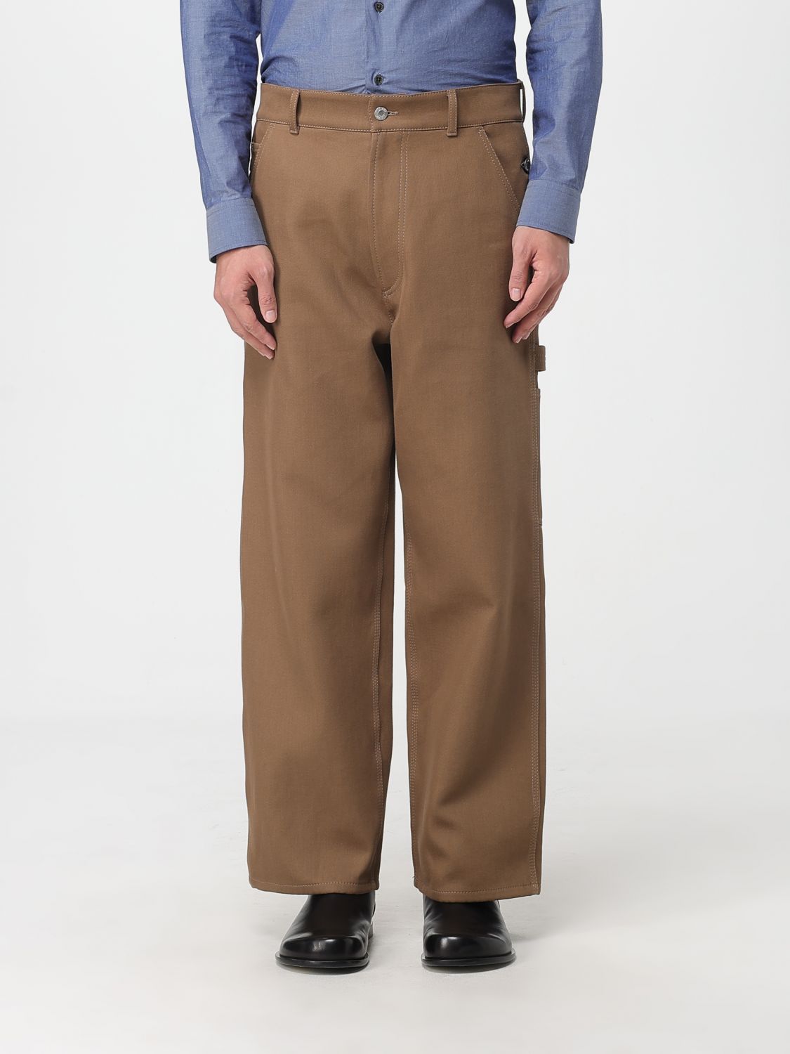 Moschino Pants Couture Men Color Brown In Brown