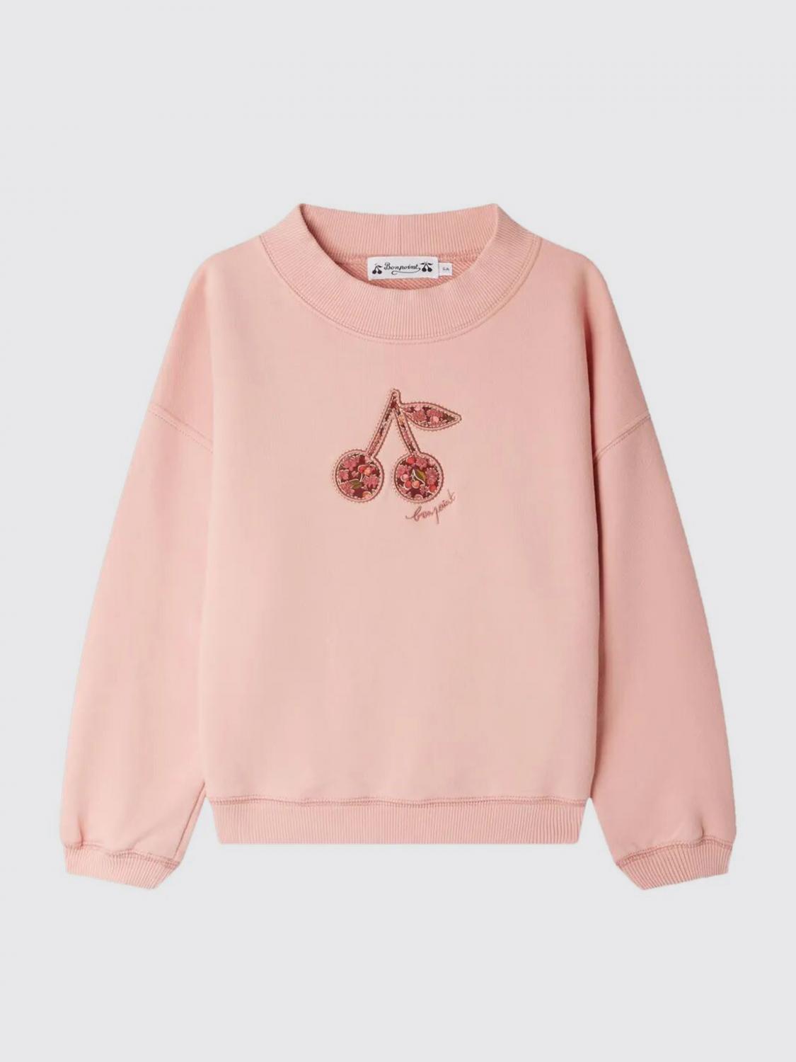 Bonpoint Floral-cherry Sweatshirt In Pink