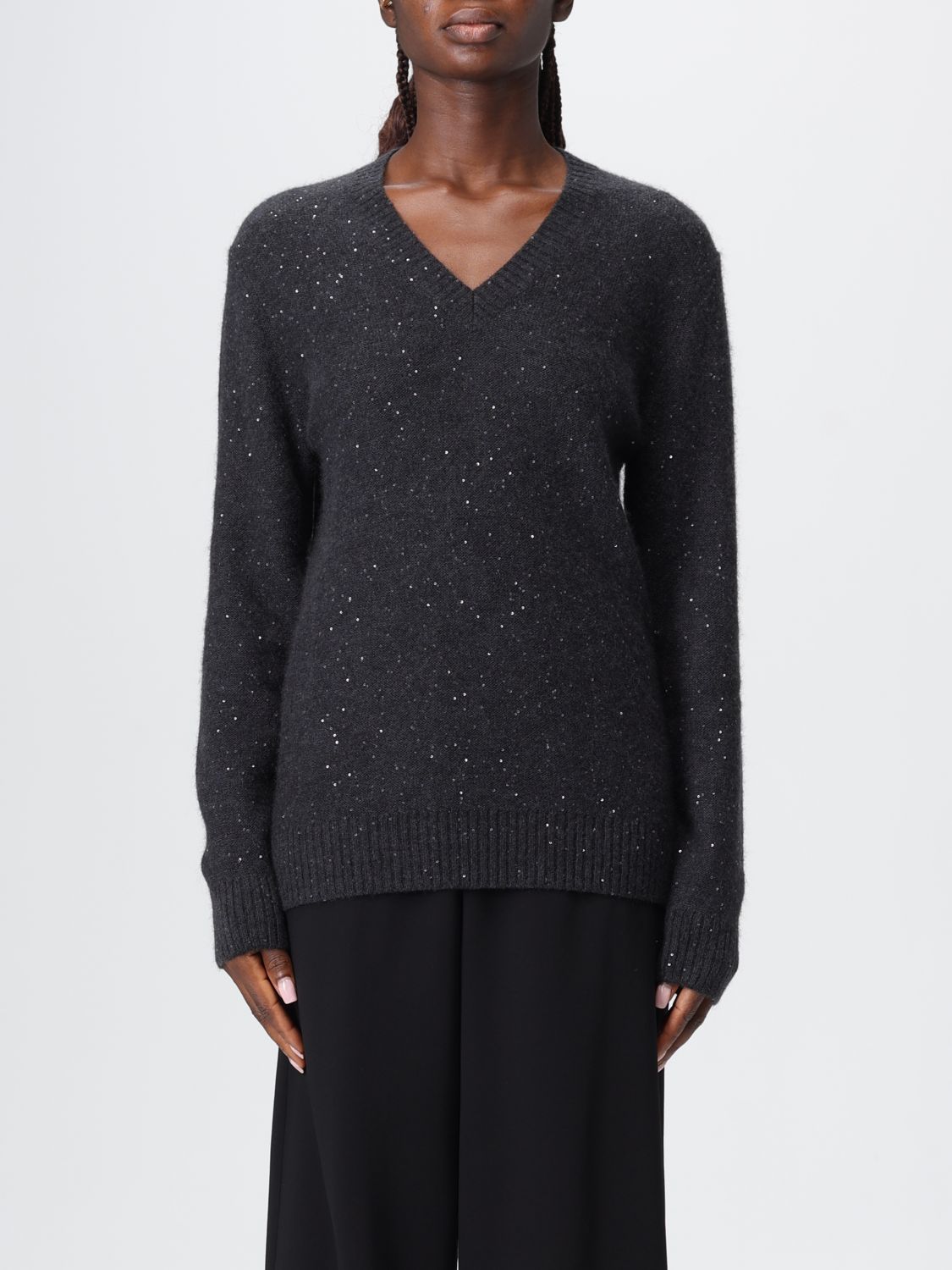 Fabiana Filippi Sweater  Woman Color Grey In Black