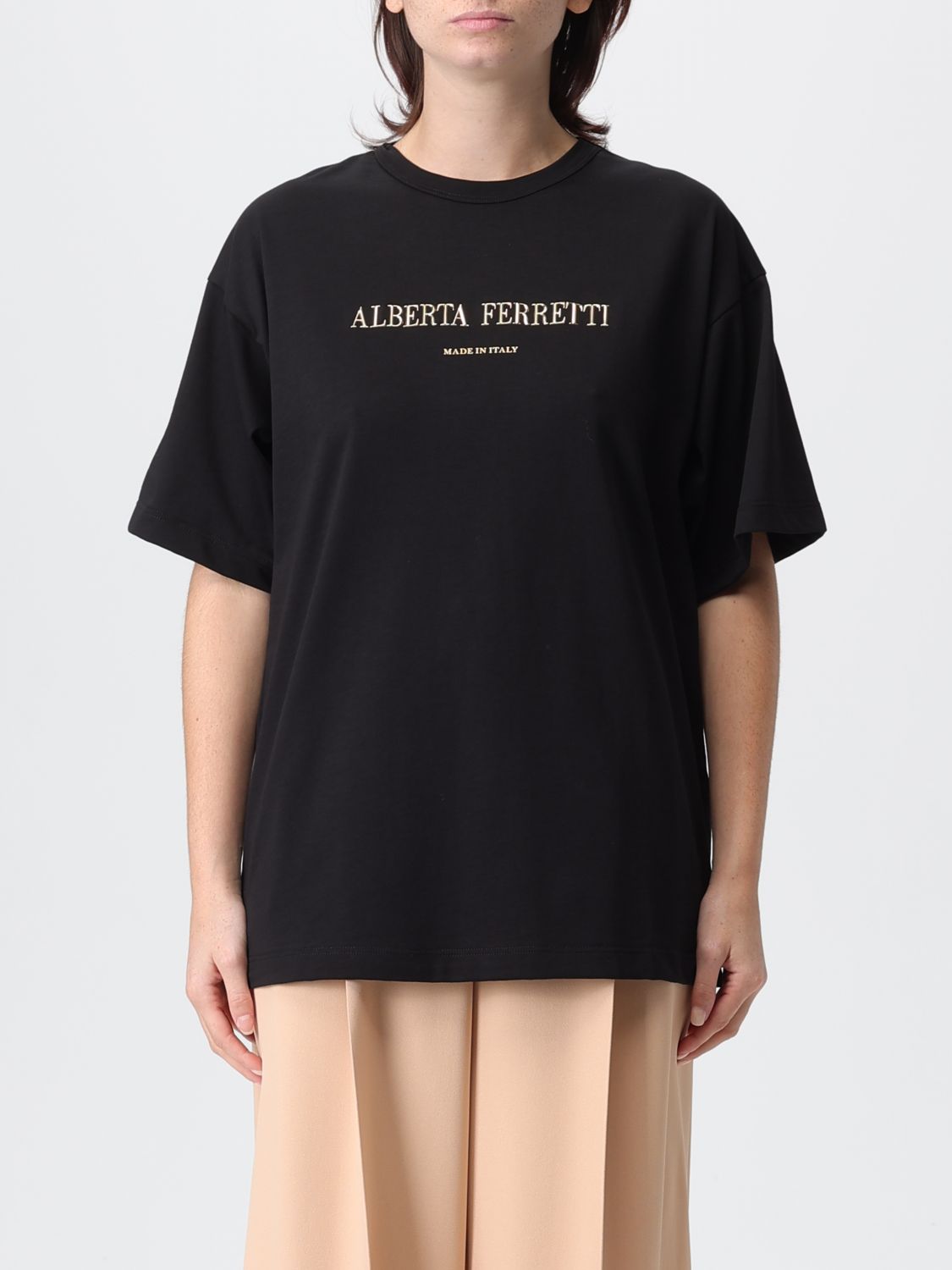 Alberta Ferretti T-shirt  Woman Color Black In Black