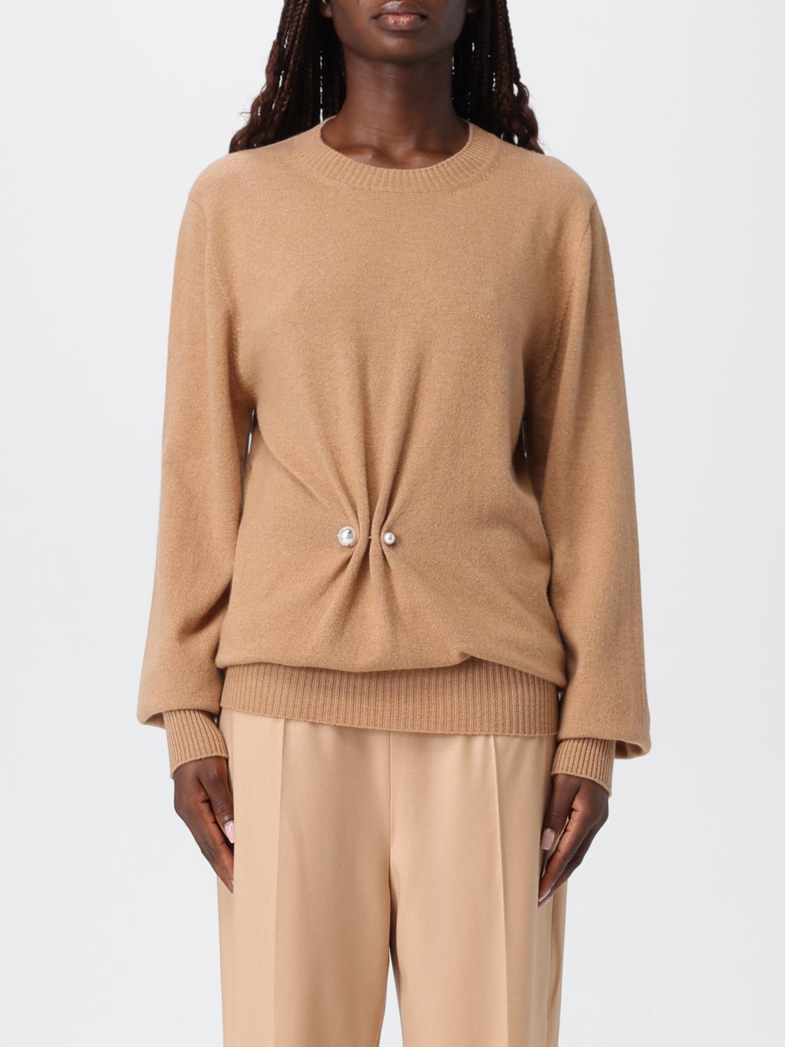 Alberta Ferretti Pin-embellishment Cashmere Sweater In Neutral