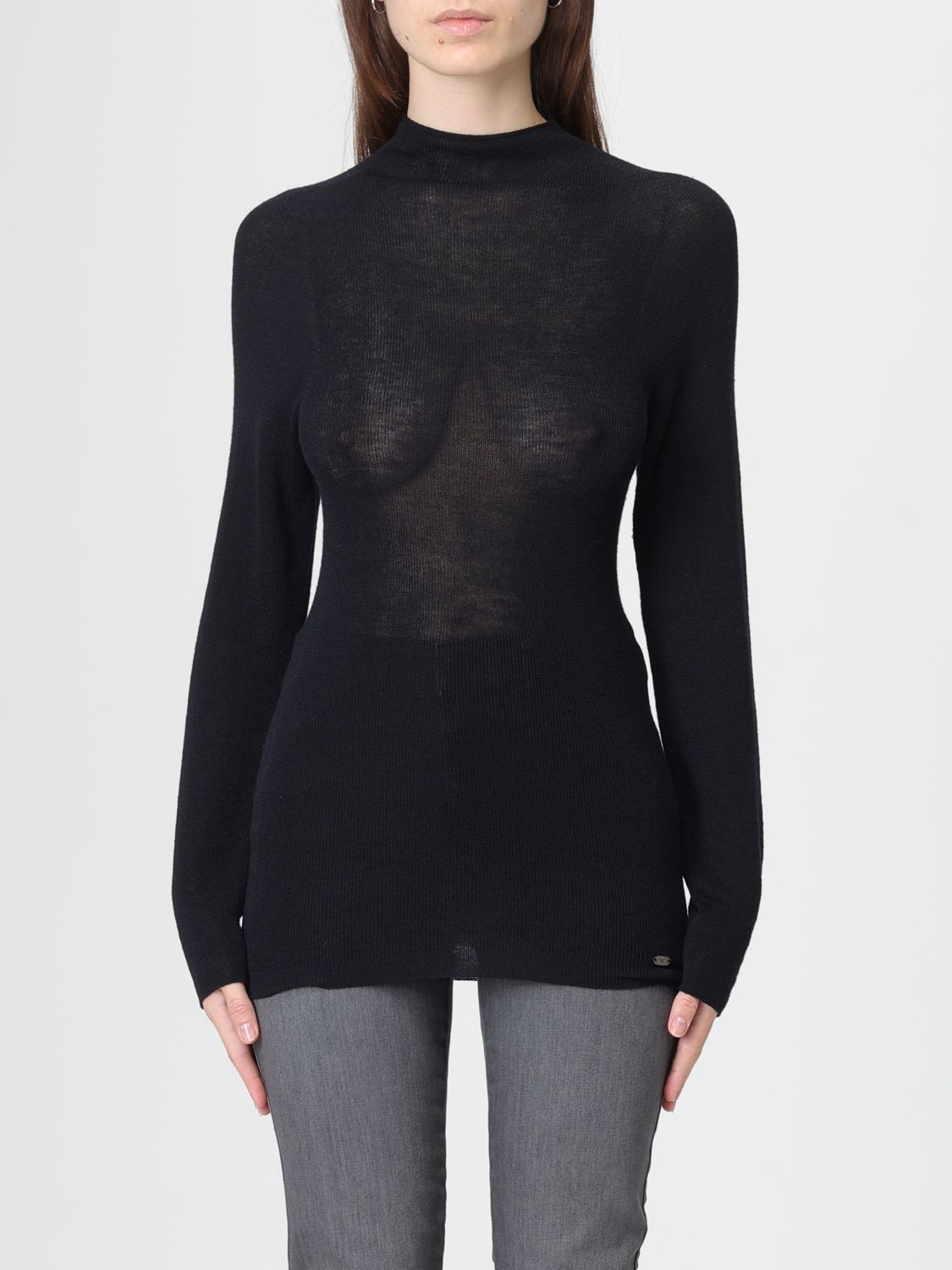Emporio Armani Sweater  Woman Color Black In Black