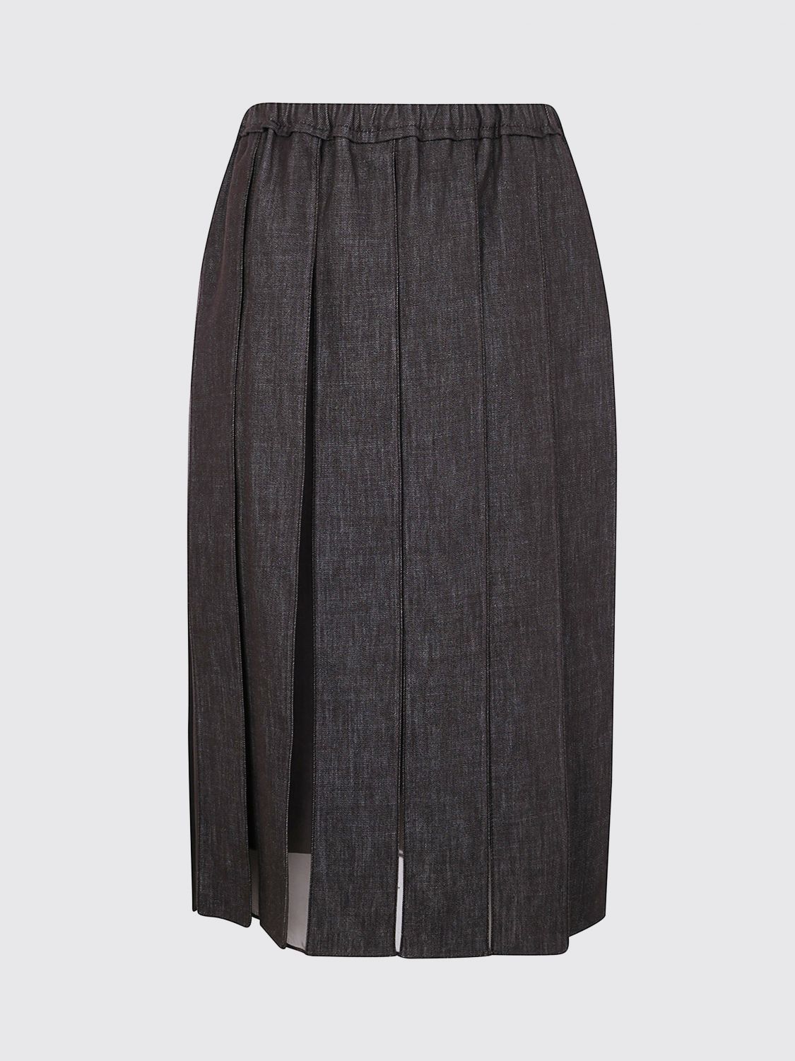 Brunello Cucinelli Skirt Woman Color Brown In Black