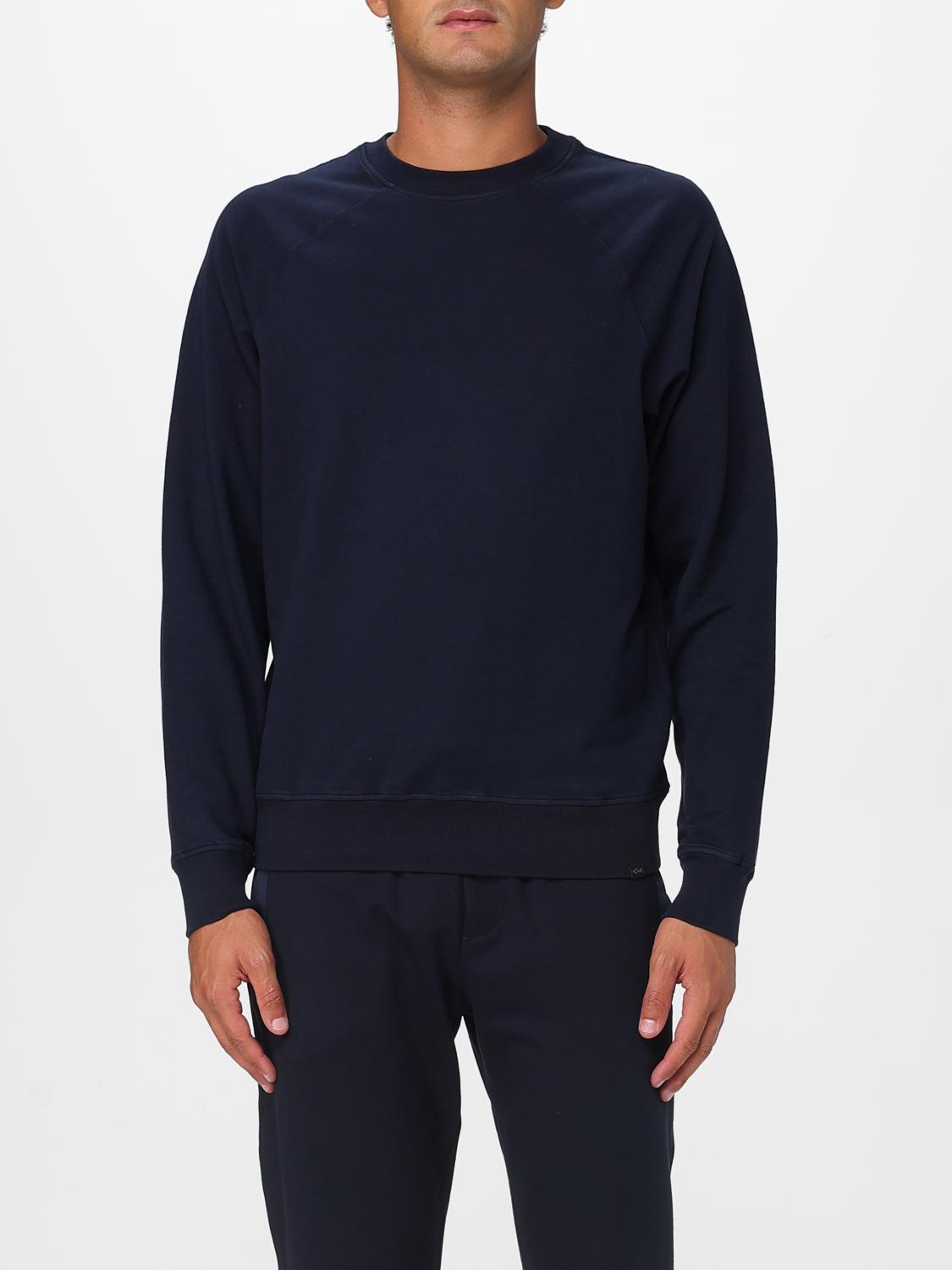 Paul & Shark Embroidered Crew-neck Sweater In Blue