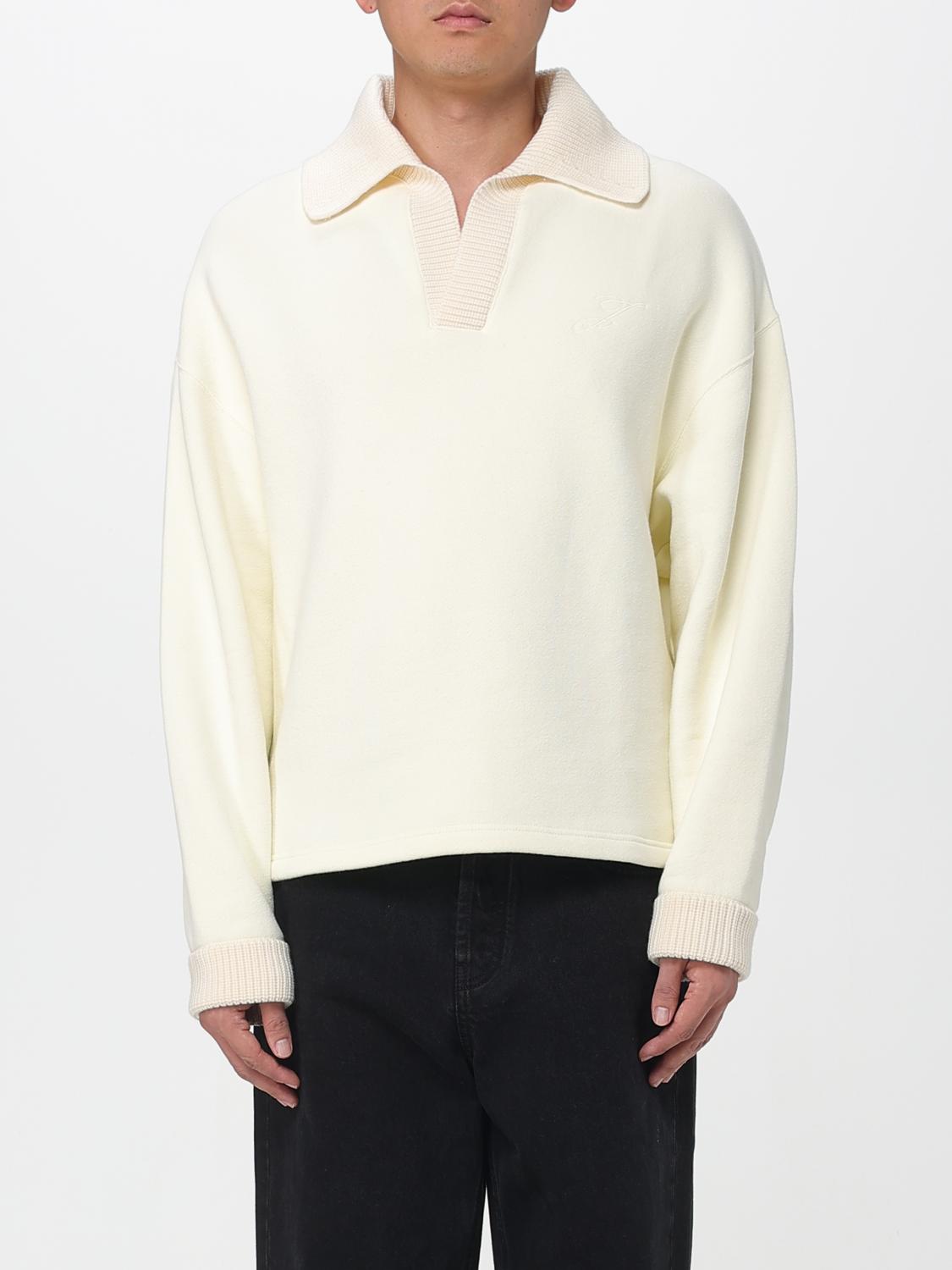 Jacquemus Cotton Punto Polo Sweater In Neutral