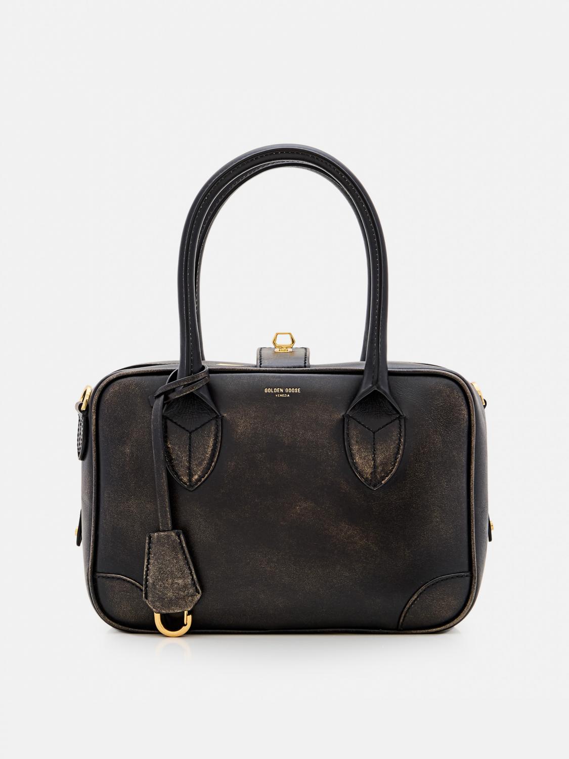 Golden Goose Small Vita Leaf-detail Tote Bag In Burgundy