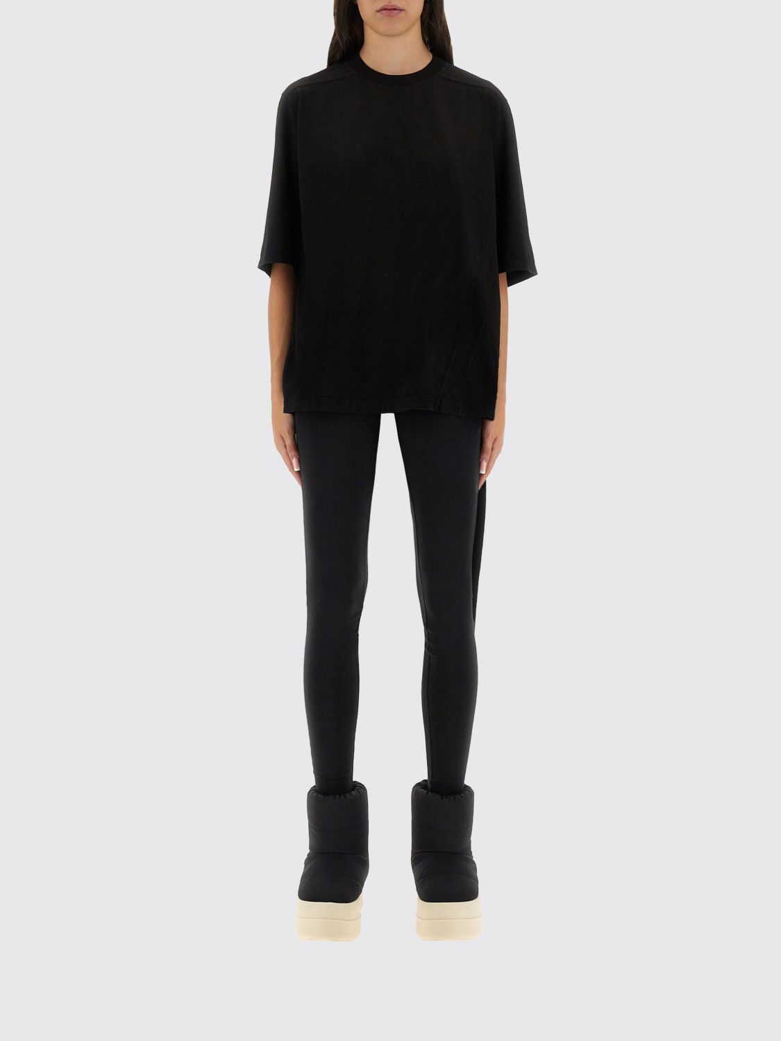 Rick Owens Drkshdw Jumbo Ss Cotton T-shirt In Black