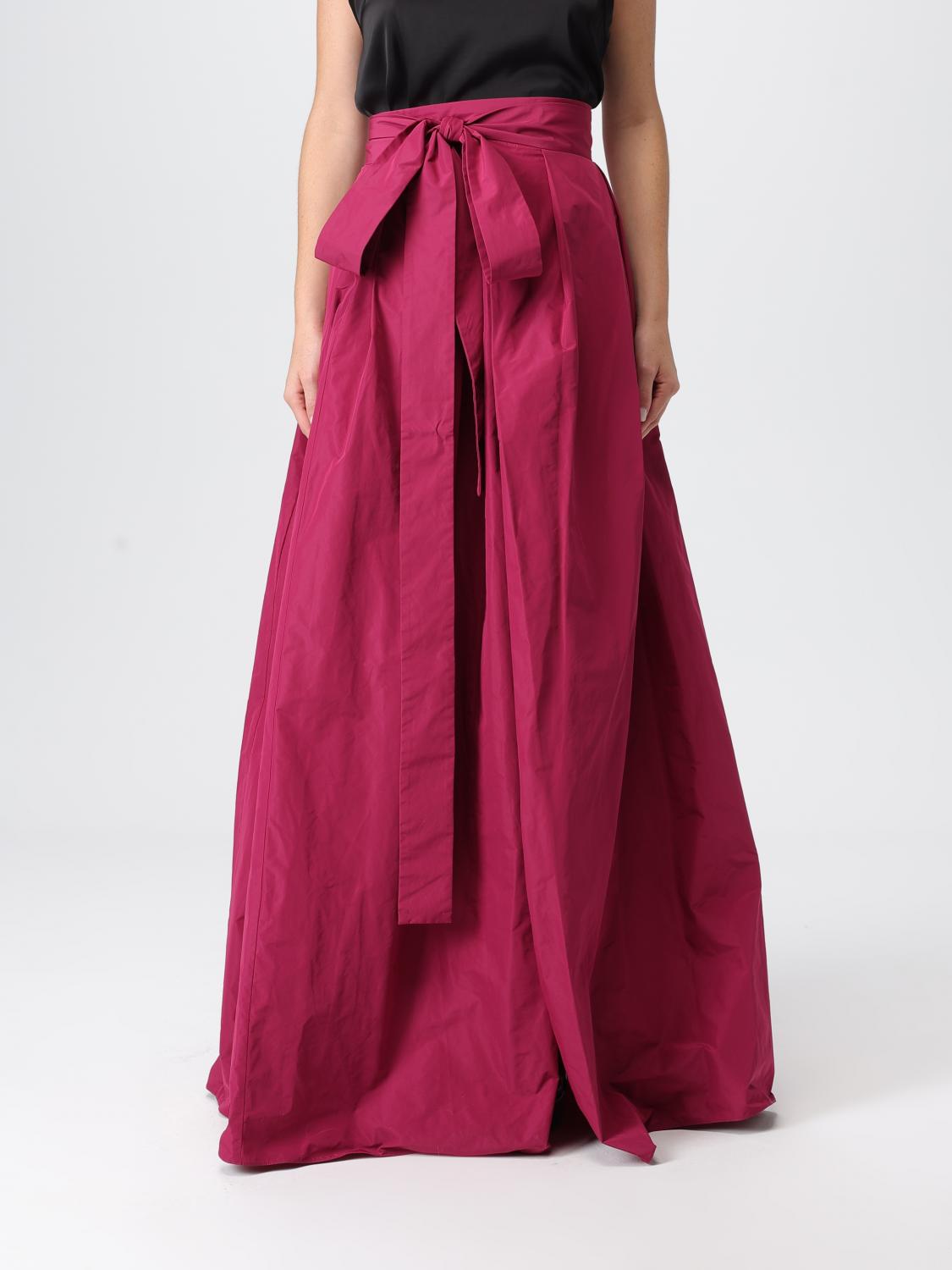 Pinko Skirt Woman Color Burgundy In Burgundy