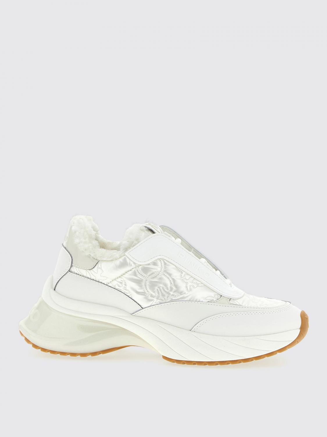 Pinko Ariel 19 Platform Sneakers In White